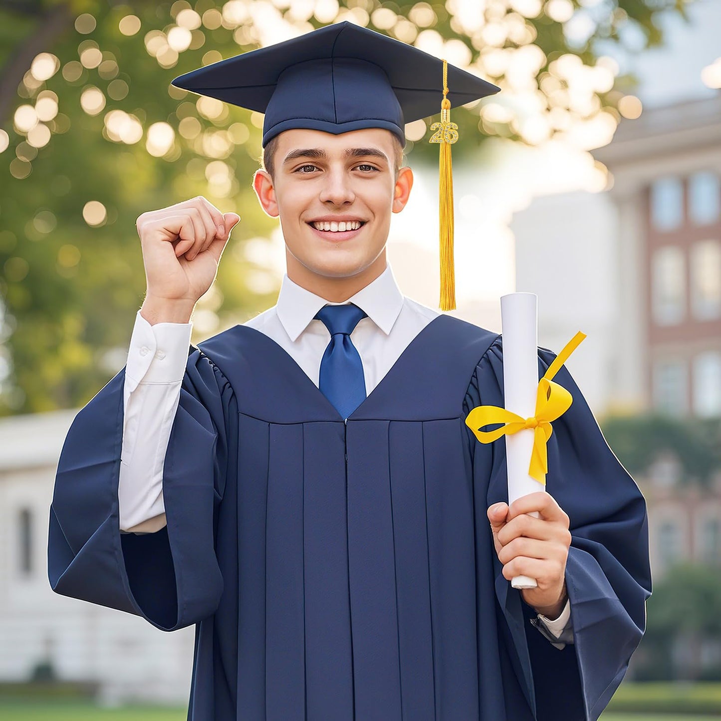 JULMELON 2026 Graduation Tassel, 2026 Graduation Cap Tassel with Bling Charm for 2026 Graduate Hat Ceremonies Accessories (Black) BST220