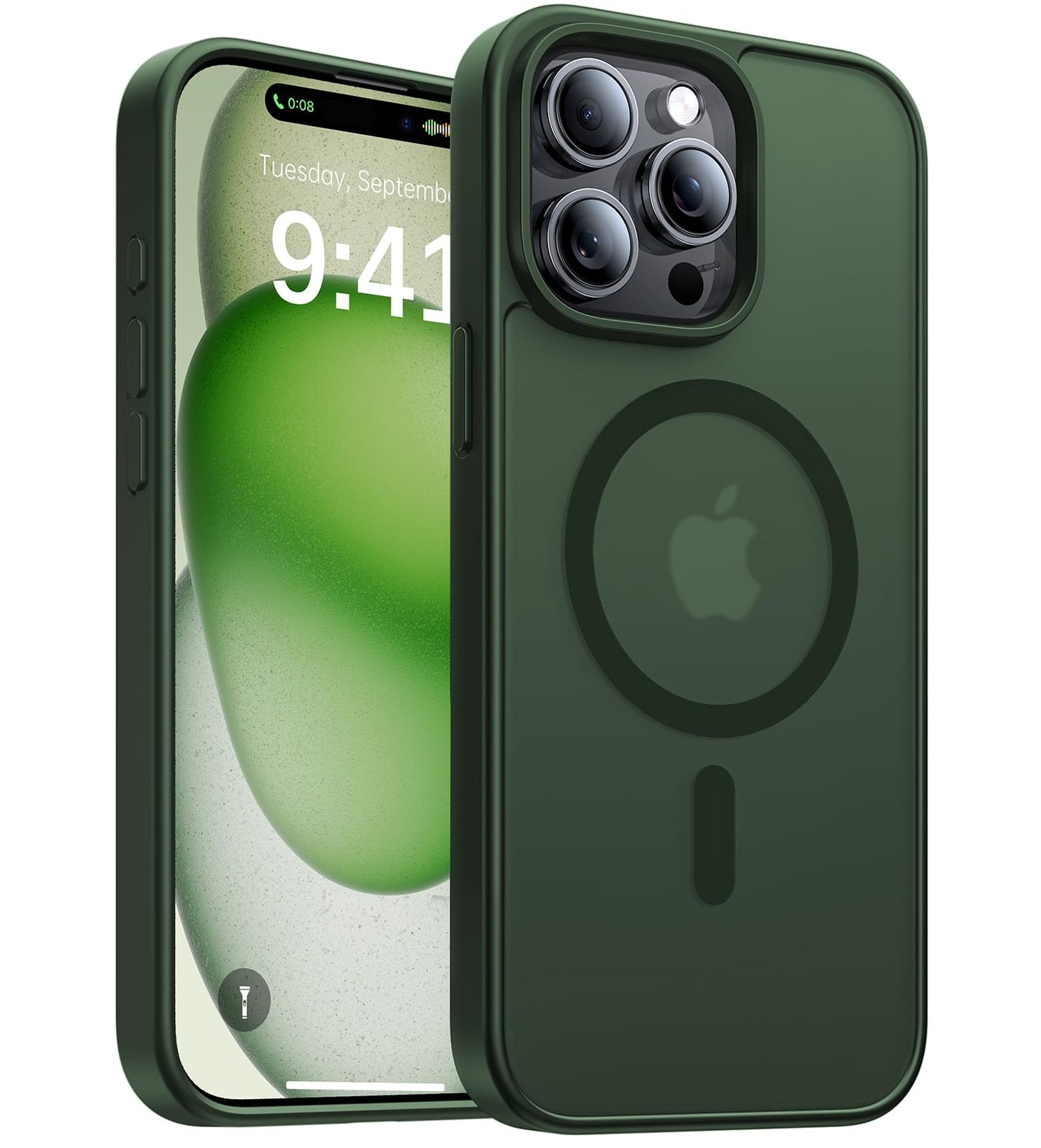 Magnetic for iPhone 17 Pro Max Case,[Anti-Slip][Compatible with MagSafe][Military Grade Drop Protection] Shockproof Protective Translucent Phone Case for iPhone 17 Pro Max Case,Wine Red WN420