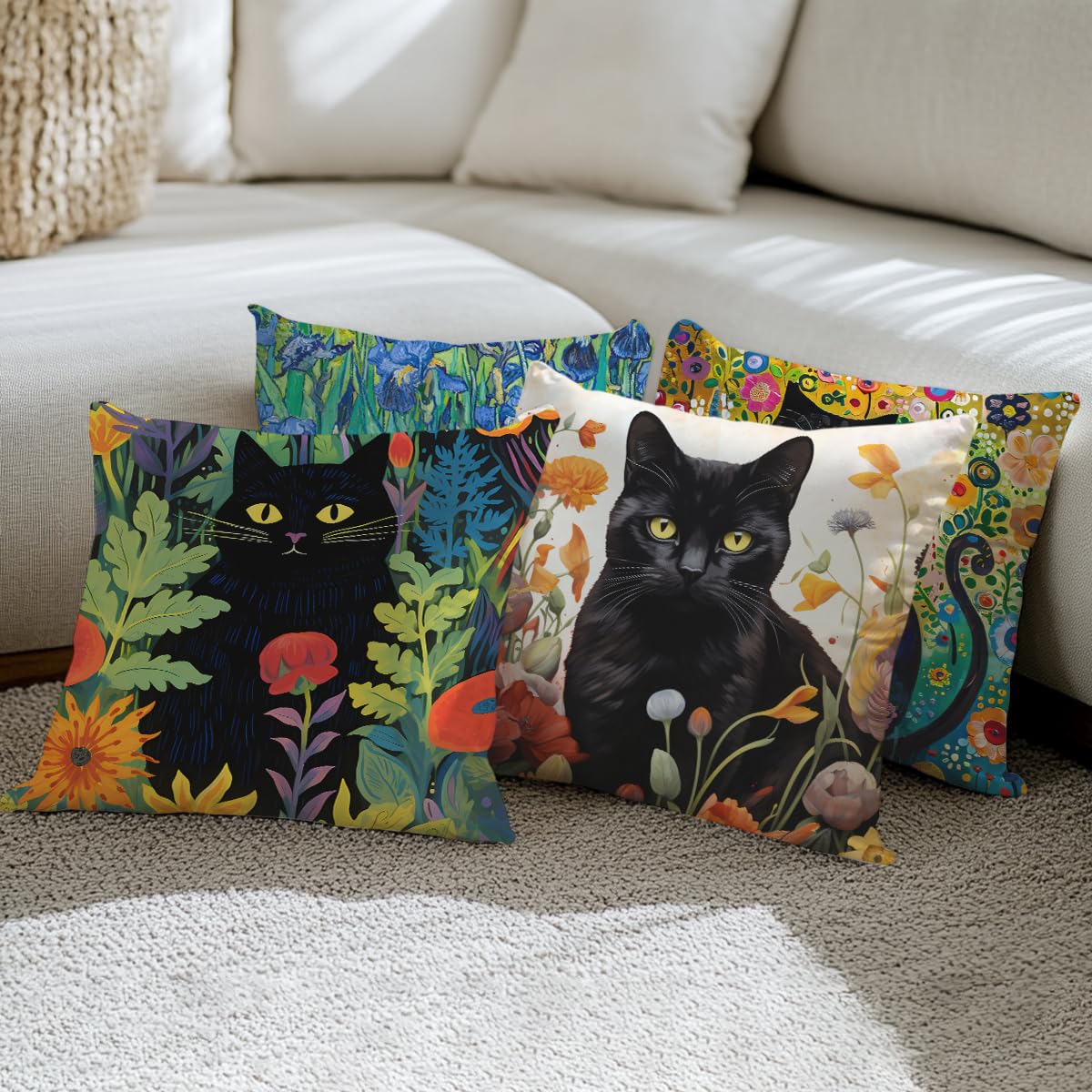4 PCs Lemon Decor Pillow Covers 18x18, Italian Gifts Throw Pillow Covers | Italy Lemon Pillow Cases Decorative Pillow Protectors Living Room Bedroom Office Home Decor for Cushion Car Bed BST202