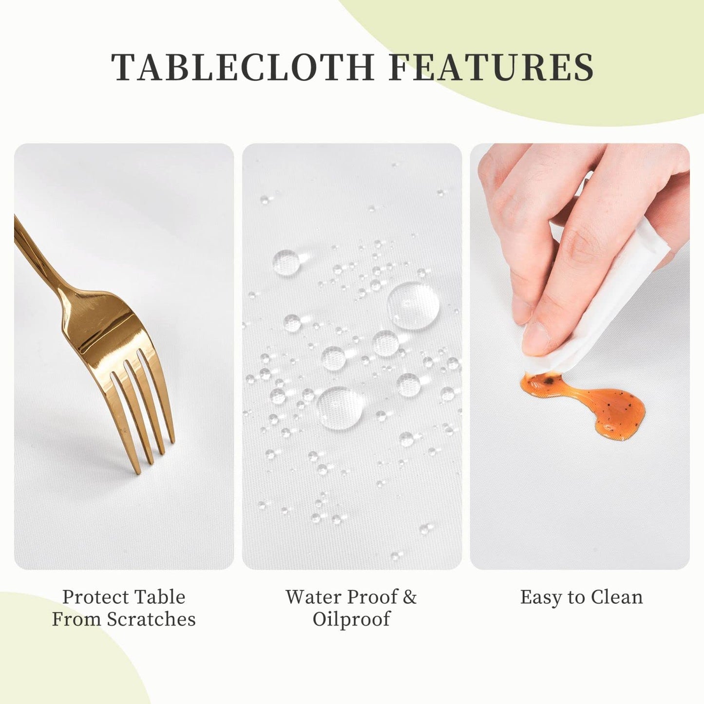 Blue Petal Mandala Pattern Tablecloth with Elastic Edge, Round Table Cover Washable Reusable Bohemian Table Cloths for Kitchen Dining Party, Medium (Fits 45-50 in) BST202