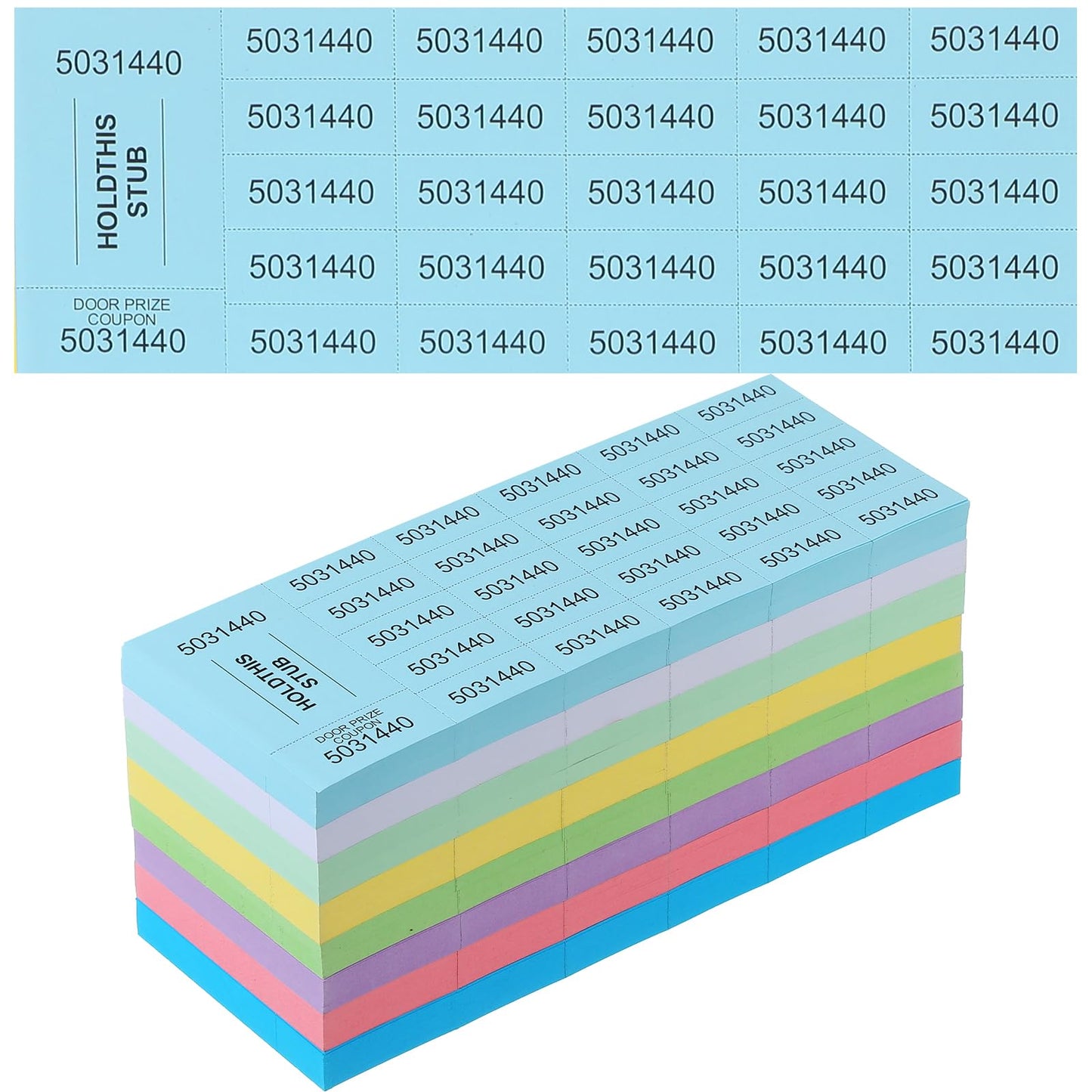 Kosiz 504 Sheets 25 Bid Raffle Ticket with Different Numbers Per Sheet Chinese Auction Tickets for Events Church Basket Auction Silent (Light Green)