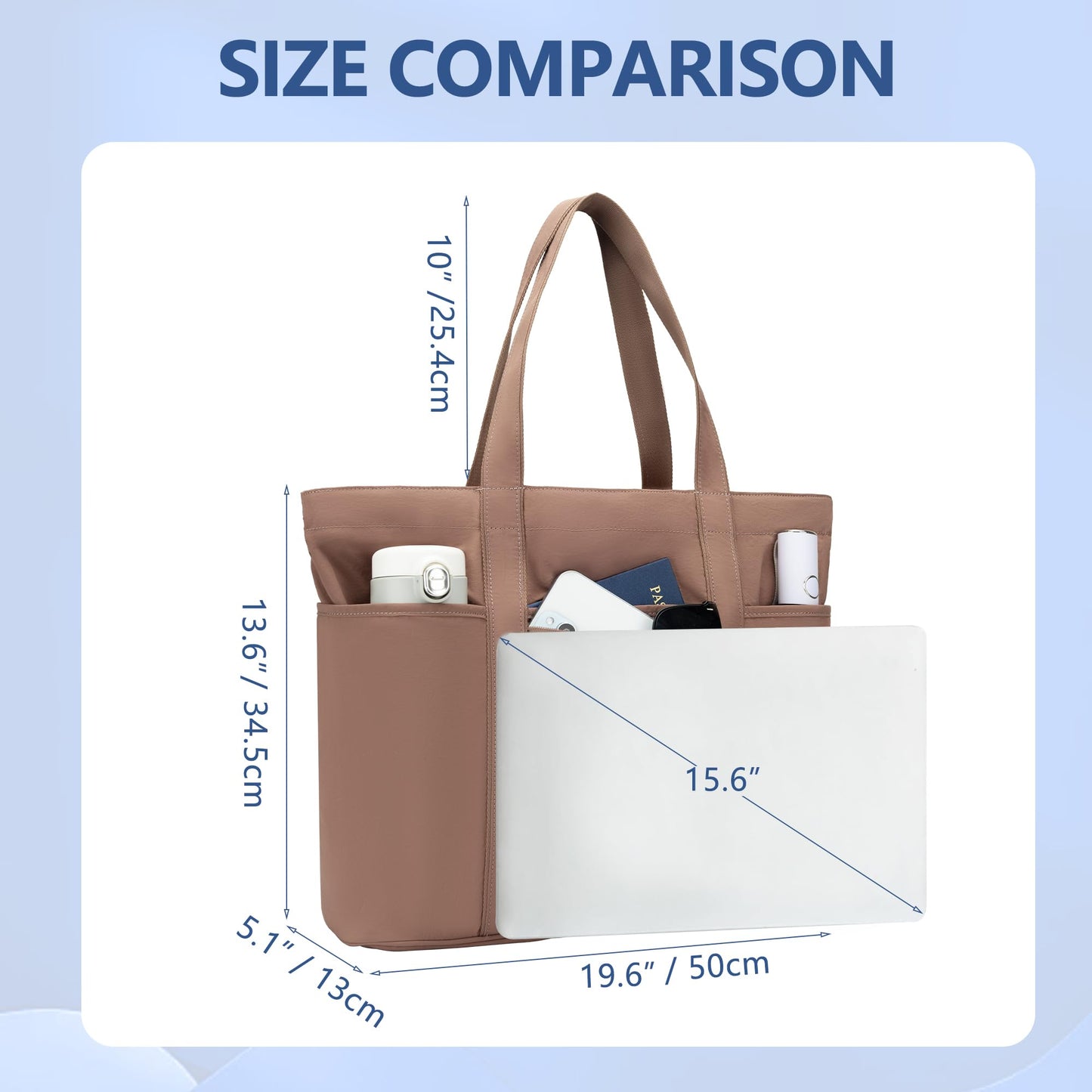 Tote Bag for Women,Large Handbag with Laptop Compartment, Shoulder Bag for Travel, Tote Bags for Work and Everyday WN420