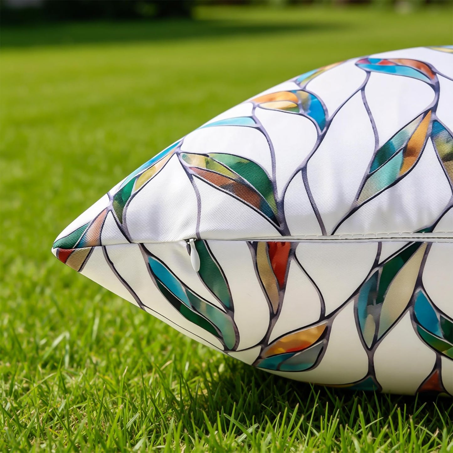Outdoor Waterproof Pillow Covers Summer Decorative Throw Pillow Covers Tropical Leaf Couch Covers 20x20 Set of 2 Square Outdoor Floral Cushion Cases for Patio Furniture Garden Tent Balcony Bench BST220