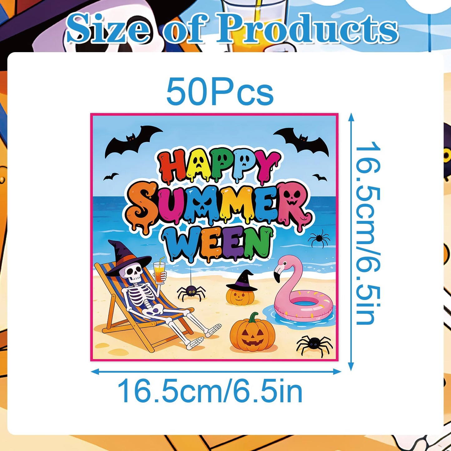 Gameza July Christmas Party Decorations, 50PCS There's Some Hohoho's in July Disposable Paper Napkins Decoration, Summer Xmas Beach Napkins Decor Supplies BST220