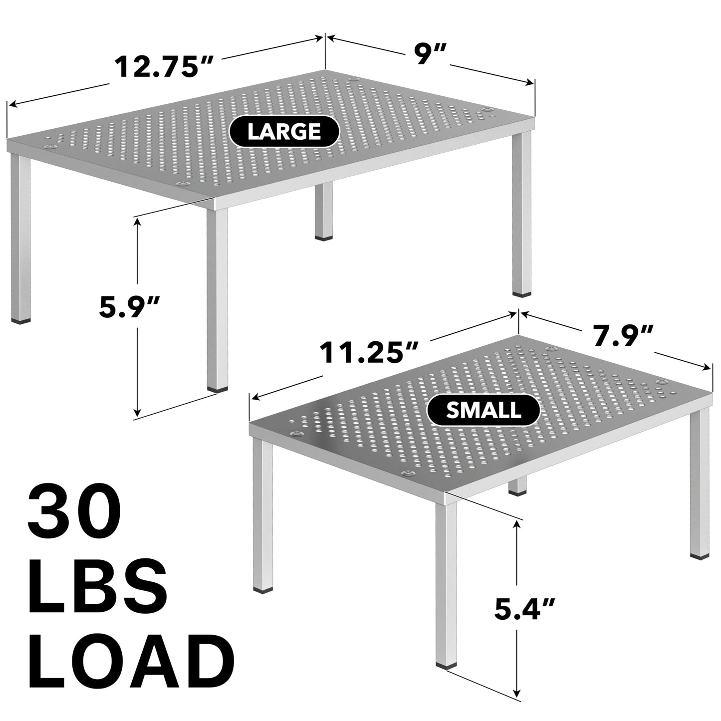 Simple Houseware Expandable Stackable Cabinet and Counter Shelf Organizer with Steel Surface, 9" D x 12.75" W x 5.9" H, Bronze