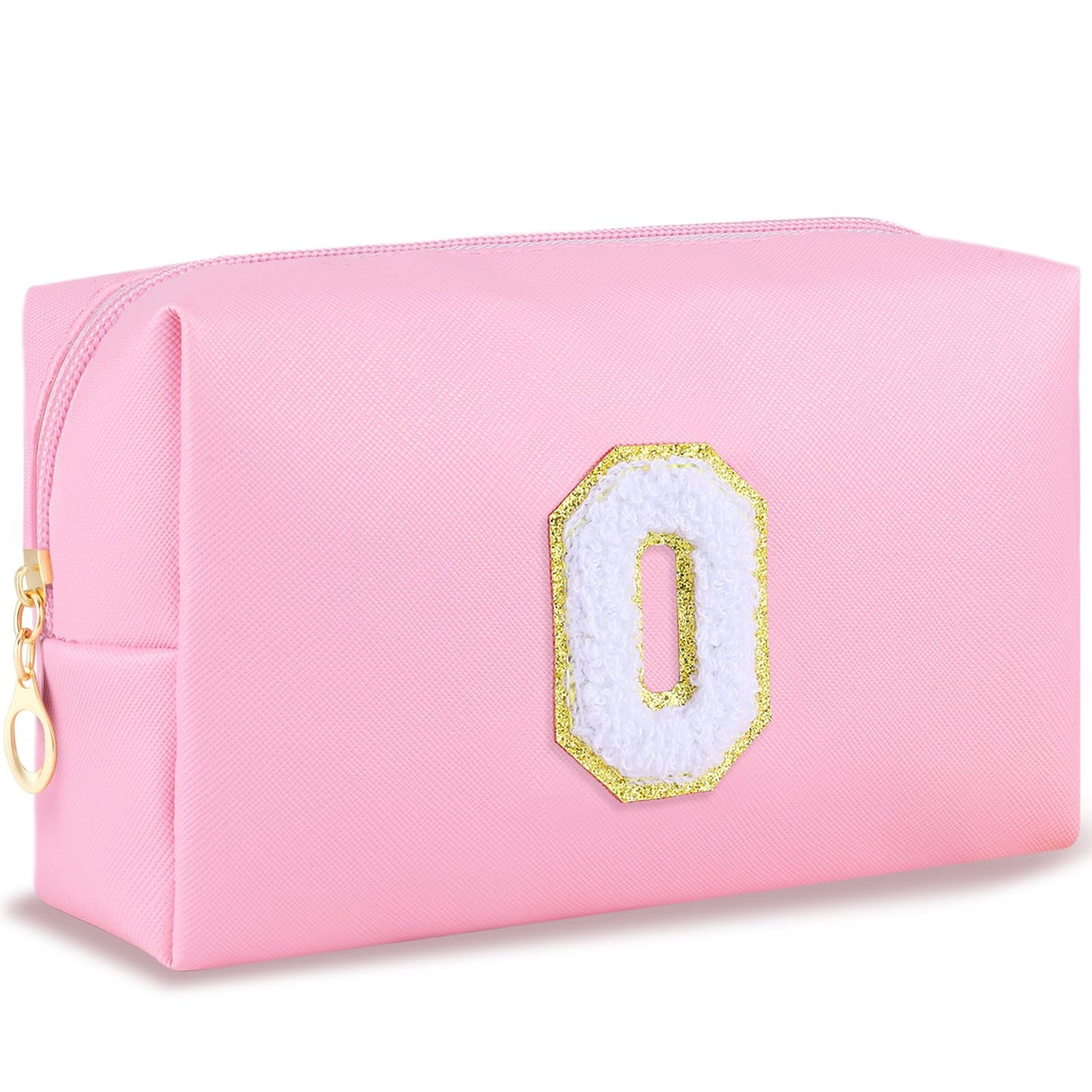 URSKYTOUS Gifts for Girls Initial Makeup Bag Personalized Cosmetic Bag with Zipper Cute Travel Toiletry Bag Waterproof PU Preppy Makeup Pouch Birthday Gift for Teen Girls Women(Blue P) BST326L