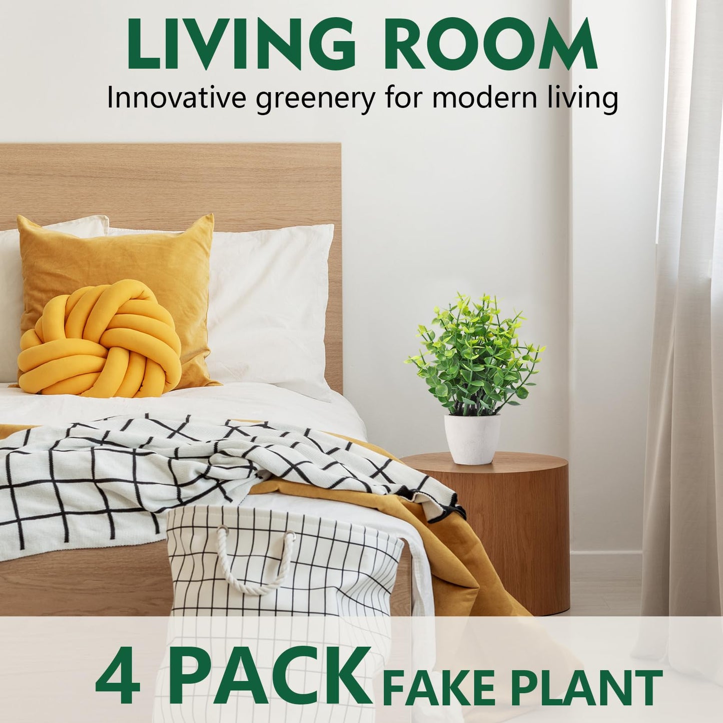 FAVOWREATH 2 Pack Small Fake Plants Potted Artificial Plants Indoor for Home Decor Office Room Farmhouse Indoor Table Bathroom Decor BST220