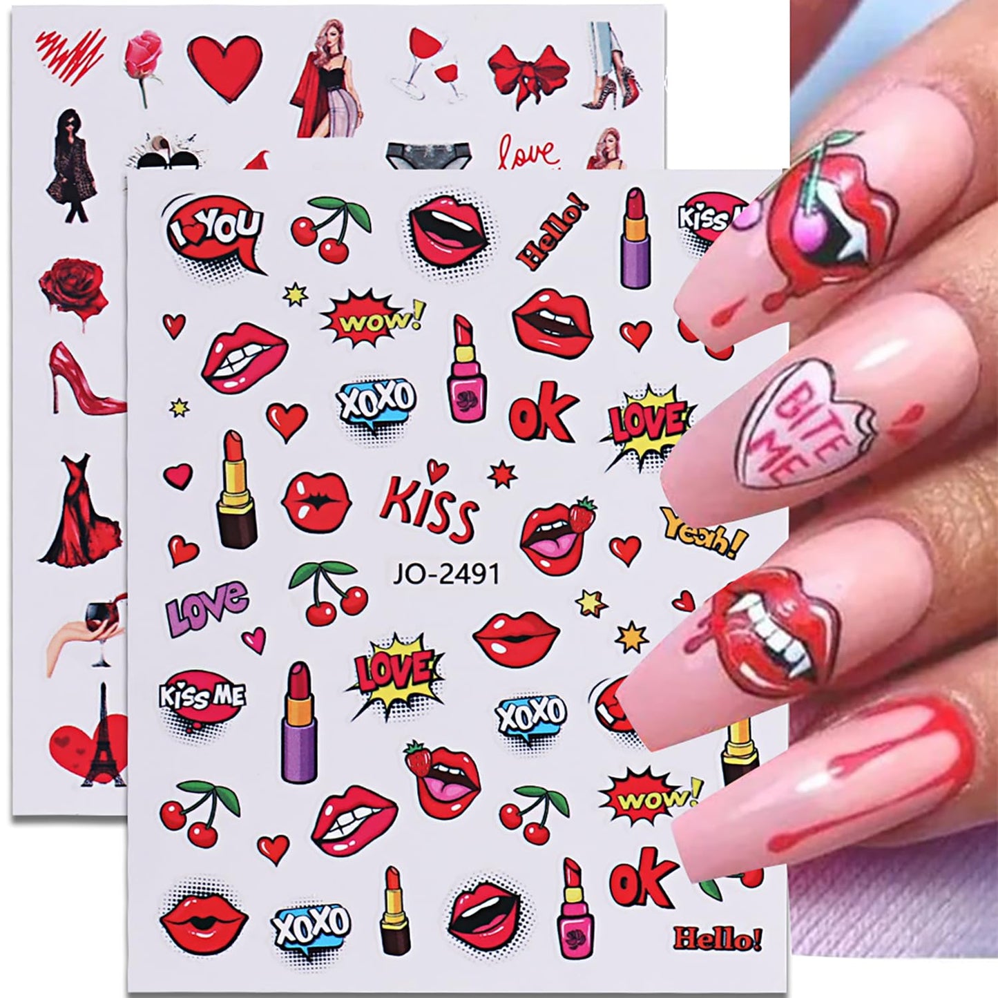 Liquid Butterfly Nail Art Sticker Decals Black Gold Black Silver Butterfly Moon Design Nail Decals 3D Self-Adhesive Nail Art Supplies Heart Nail Art Sticker Decoration for Women Manicure Supplies BST326L