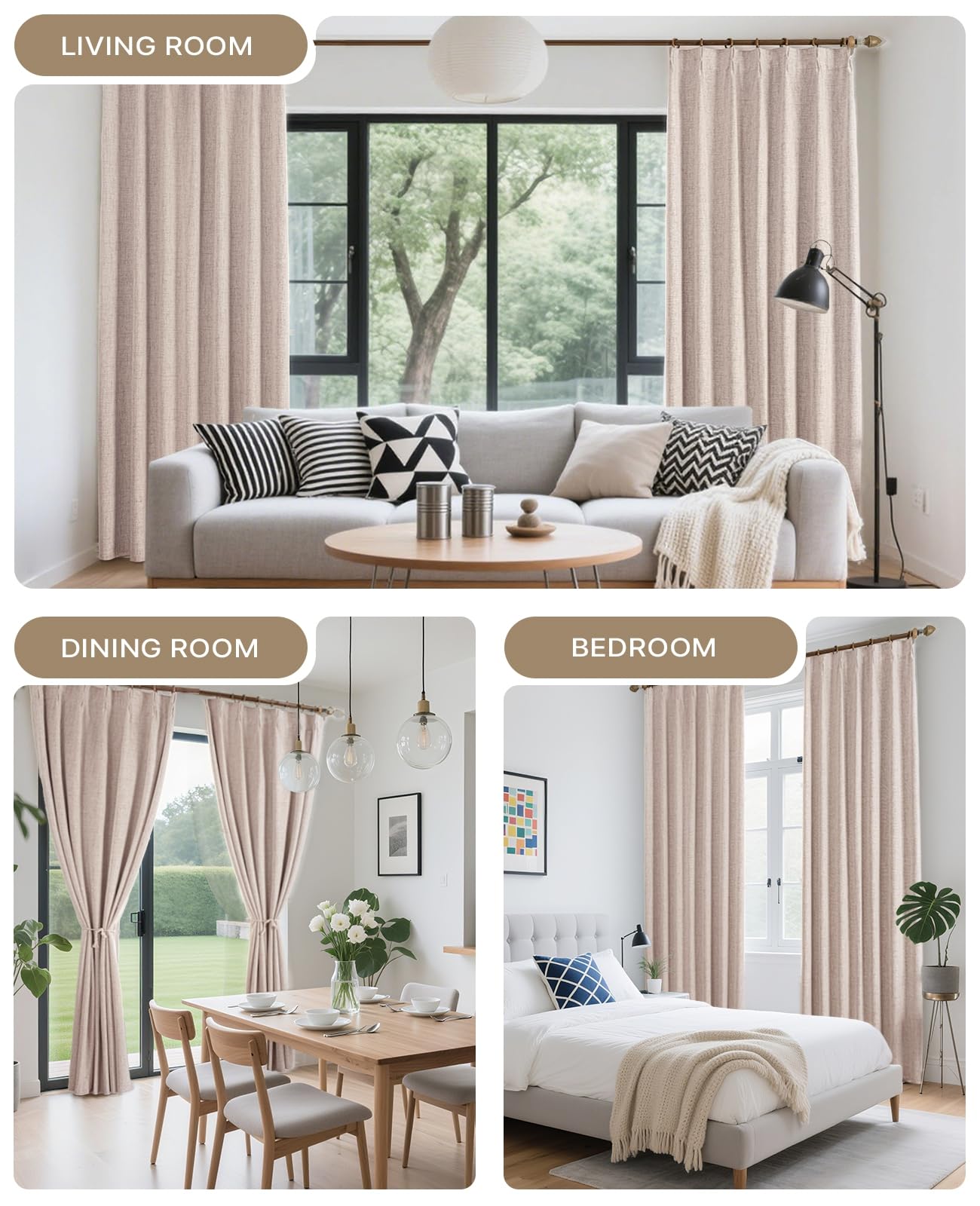 Gray Blackout Chenille Pinch Pleated Curtains 40x96in- Ultra Soft Wrinkle Resistant Thermal Insulated Room Darkening Drapes,Noise Reducing with Roman Clips,2 Panels Set for Bedroom/Living Room/Office BST202