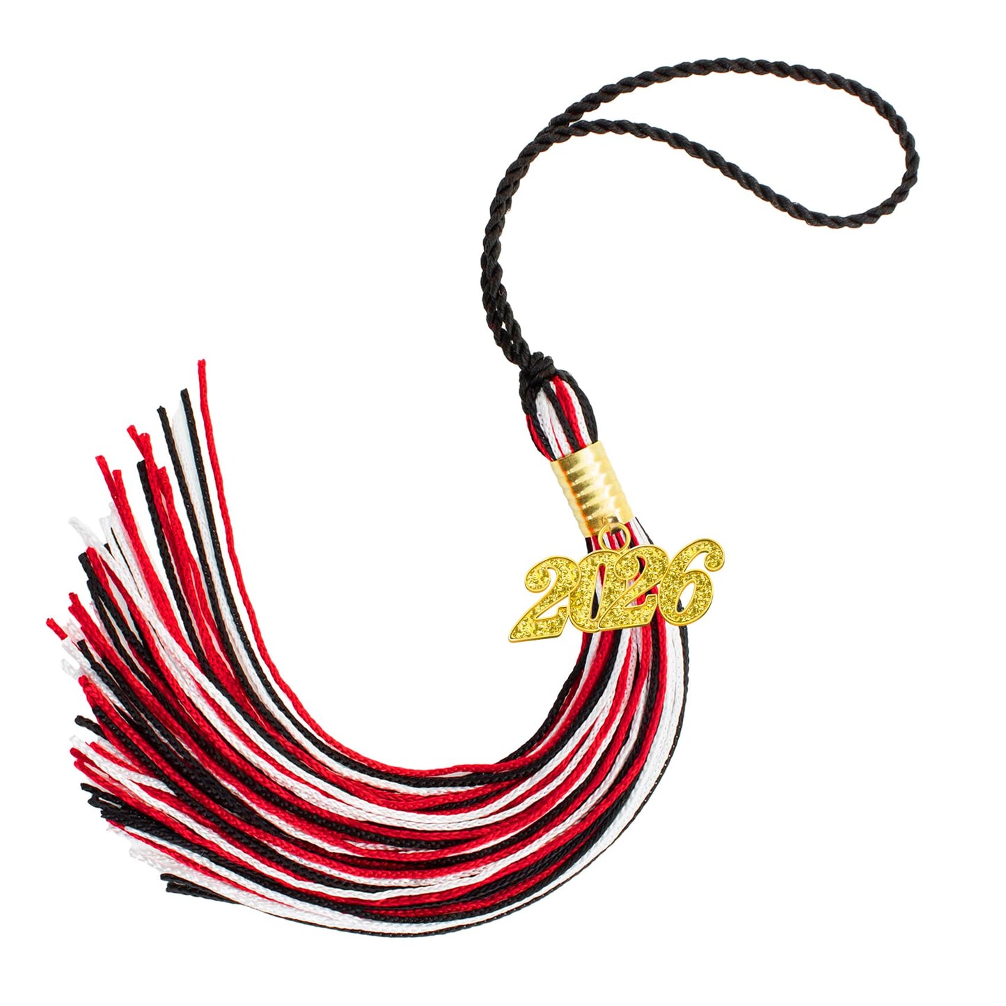 2026 Tassel Graduation, Black and Gold Graduation Tassel, 2026 Graduations Cap Tassels, Gradutate Cap Tassels with 2026 Year Gold Charms for Grad Cap Hat Ceremonies Memorial Graduations Decorations BST220