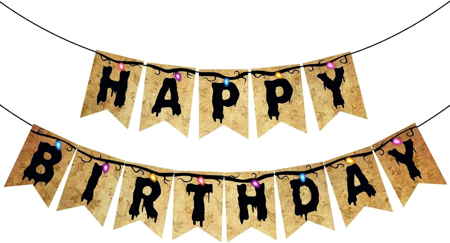 Halloween Theme Party Decorations Banner,Spooky Party Decoration,Happy Birthday Banner Decoration,Backdrop Wall Decors Photo Props BST202