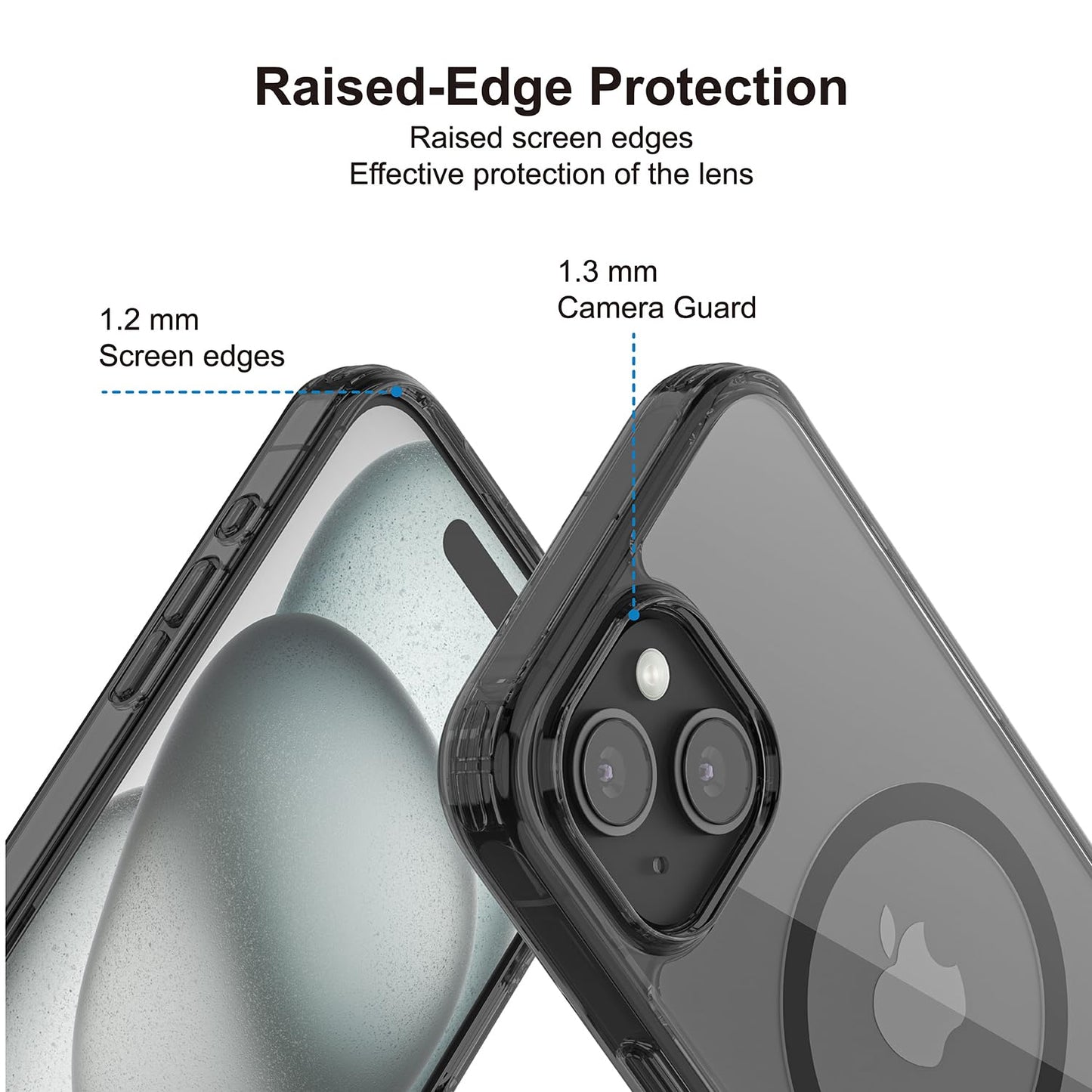 PULOKA for iPhone 14 Pro Transparent Case, Compatible with MagSafe, Clear Protector Slim Cover, Magnetic Phone Case for iPhone 14 Pro 6.1 inch Balck WN420