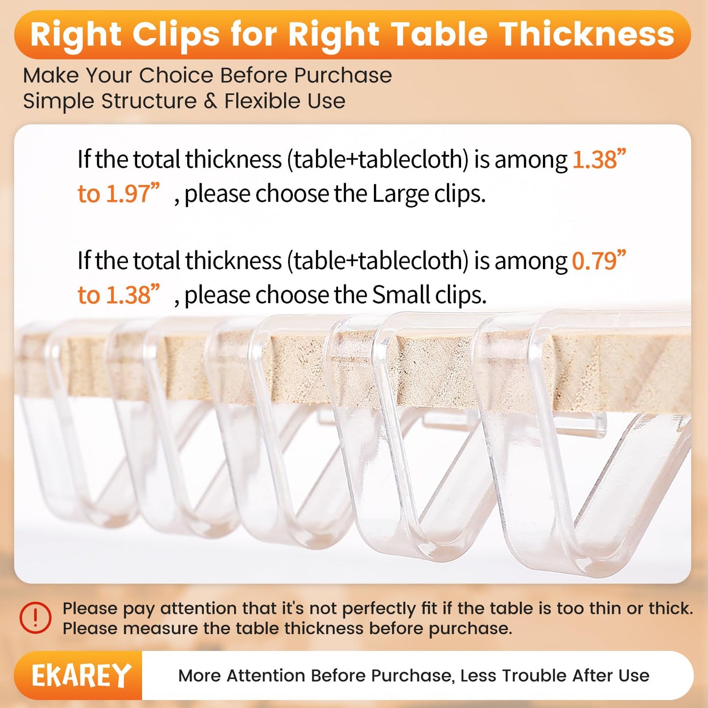 24 Pieces Clear Tablecloth Clips, Durable Plastic Table Cover Holders, Windproof Transparent Clamps for Securing Tablecloths Indoor Outdoor Party, Wedding, Christmas Event, Picnic, Camping (24, Large) BST220