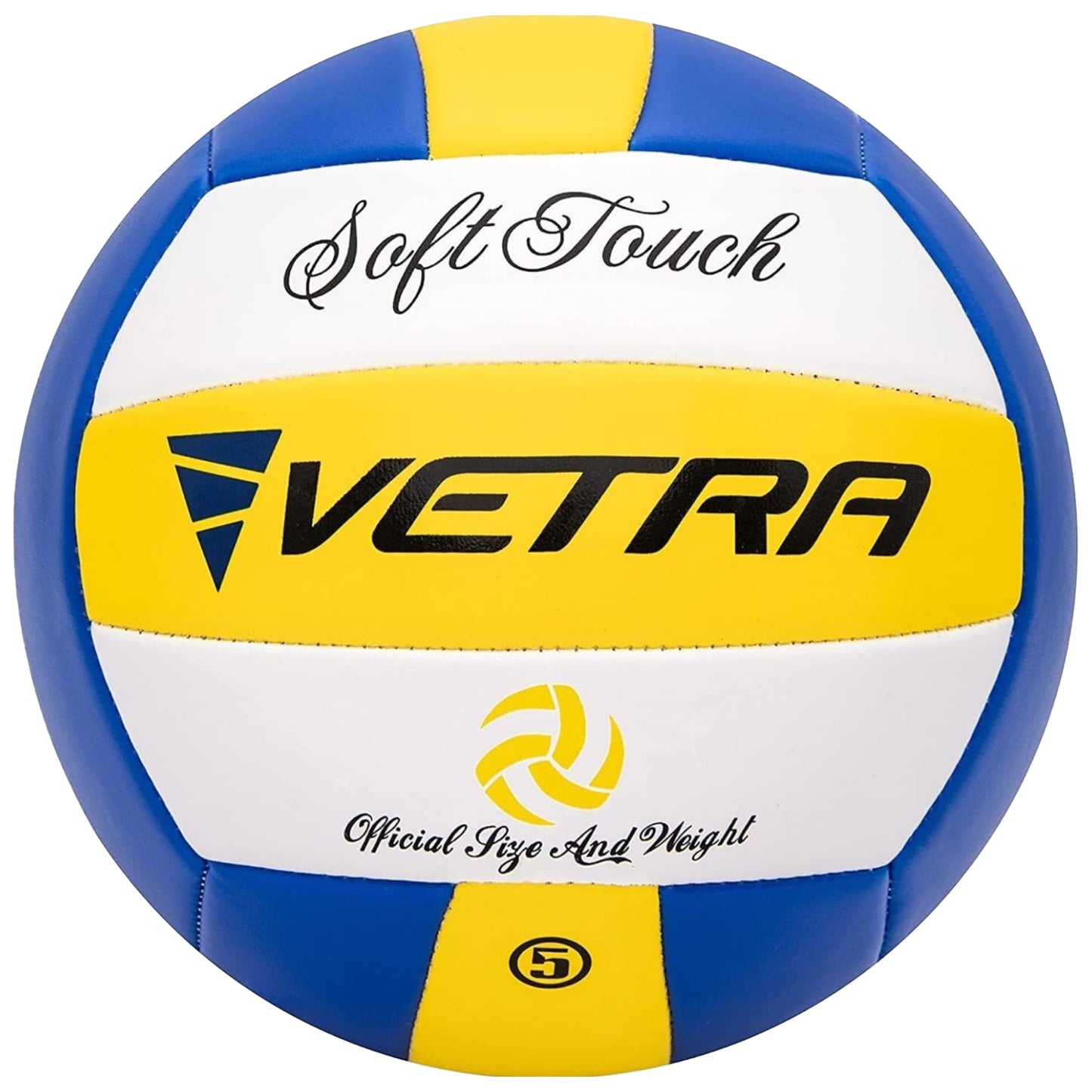 VETRA Premium, Soft Touch Volleyball, Official Size 5, Super Soft Volleyball Training Equipment for Professional & Recreational Use Practice, Sports & Outdoor, Women & Men WN420