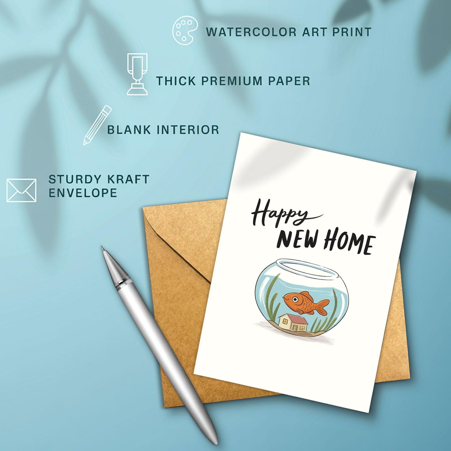 Congrats on Your New Home Housewarming Greeting with Gold Lettering and Key Design, Funny Congratulations Gift for New Homeowners, First-Time Buyers, Friends, Neighbors, Real Estate Clients Single 5.3''x8'' with Envelope BST326L