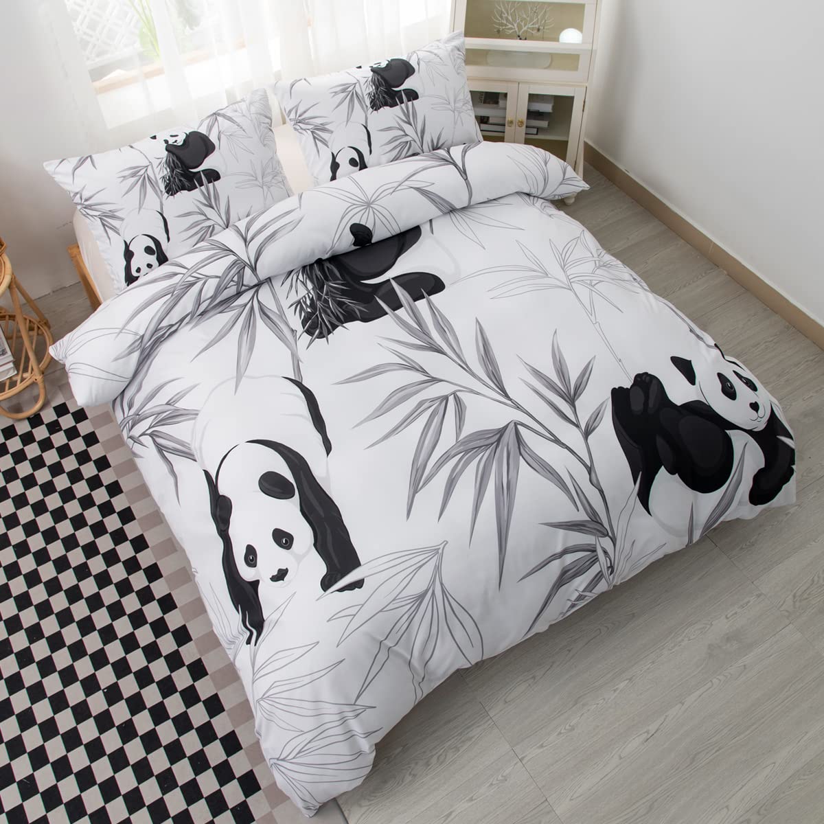 CVHOUSE Deer Hunting Duvet Cover Full Size,American Flag Bedding Set,Deer Theme Comforter for Boys Kids Teens,1 2 Pillowcases 3 Piece Full 79'x89' BST220