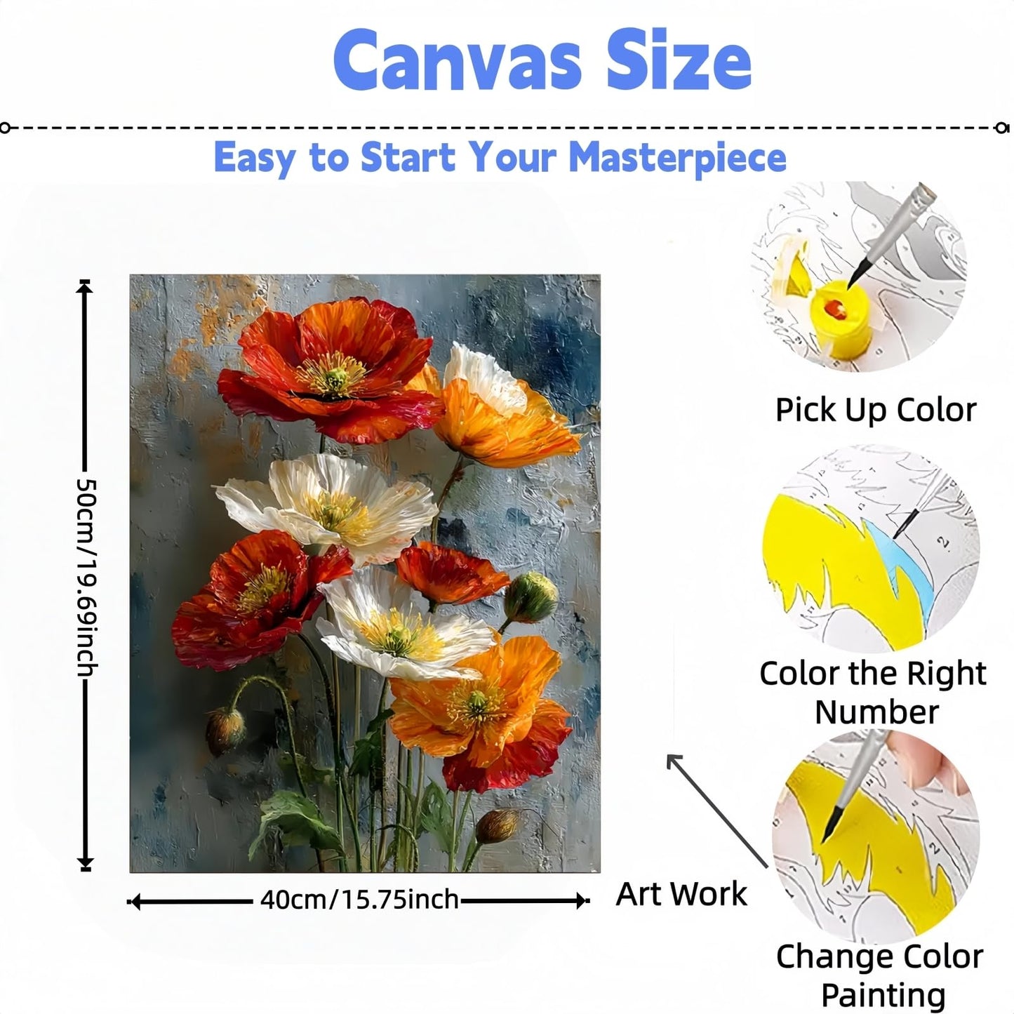 DOTSTART Paint by Numbers Kit for Adults,Beautiful View Paint by Number for Adults,Acrylic Adults' Paint-by-Number Kits, DIY Easy Paint by Number Adult Canvas for Home Wall Art Decor, 11.8X15.75 inch BST220