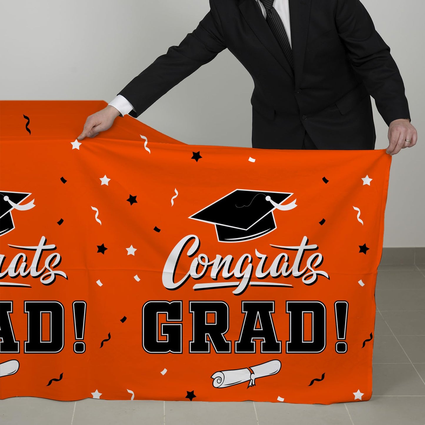 Gatherfun 2026 Graduation Decorations : 2-Pack Congrats Grad Disposable Tablecovers - Class of 2026 Red Themed Table Cloths, for Graduation Party Supplies & Graduation Backdrop, 54" X 108" BST326L
