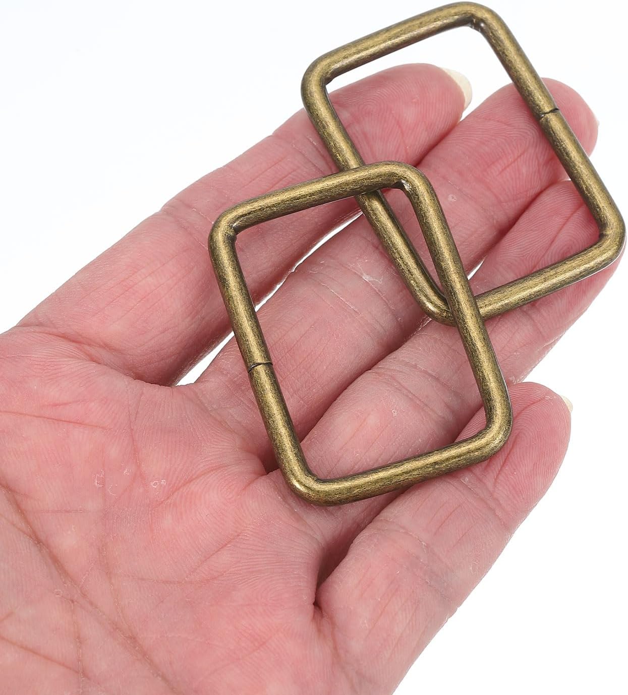 uxcell Metal Rectangle Ring, Metal Rectangular Buckle Webbing Strap Fastener for Belt DIY Accessories BST326L