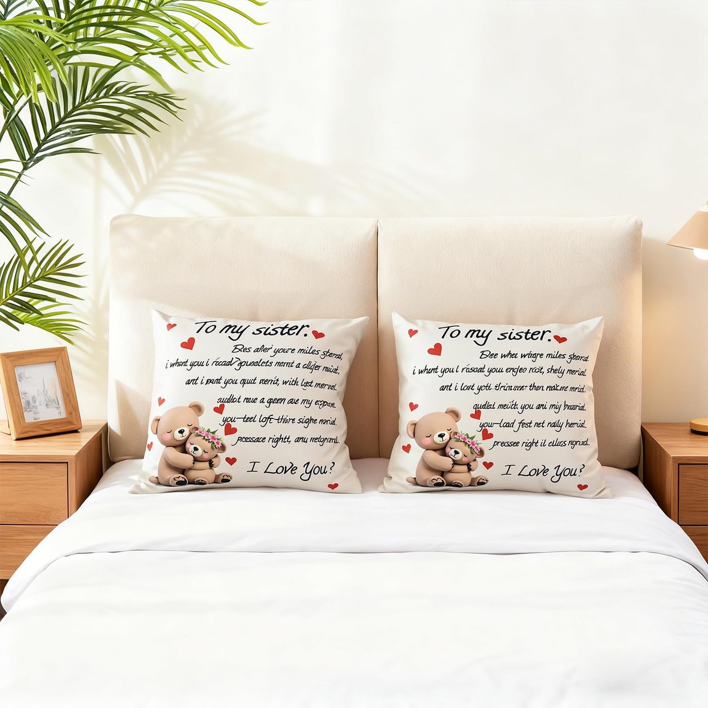 to My Grandmam Throw Pillow Cover - 18x18in Cushion Case, Machine Washable & Easy Care, Ideal for Sofa TV-Watching & Bedside Reading, Adds Warmth to Her Daily Life, Fits Bedroom/Living Room Decor WN420