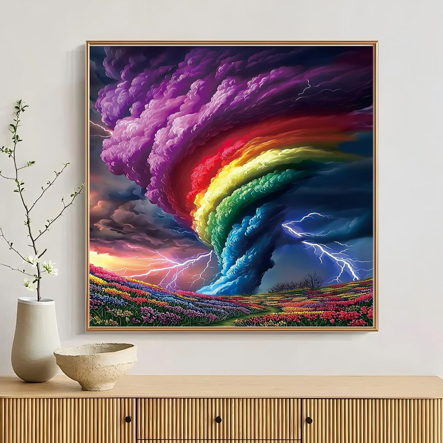 AIBOERL Cherry Diamond Art Kits for Adults,Cherry 5D Diamond Painting Kits for Adults Beginners,DIY Full Round Drill Diamond Dot Painting Gem Art Kits for Adult, Home Wall Decor 12x16Inch BST220