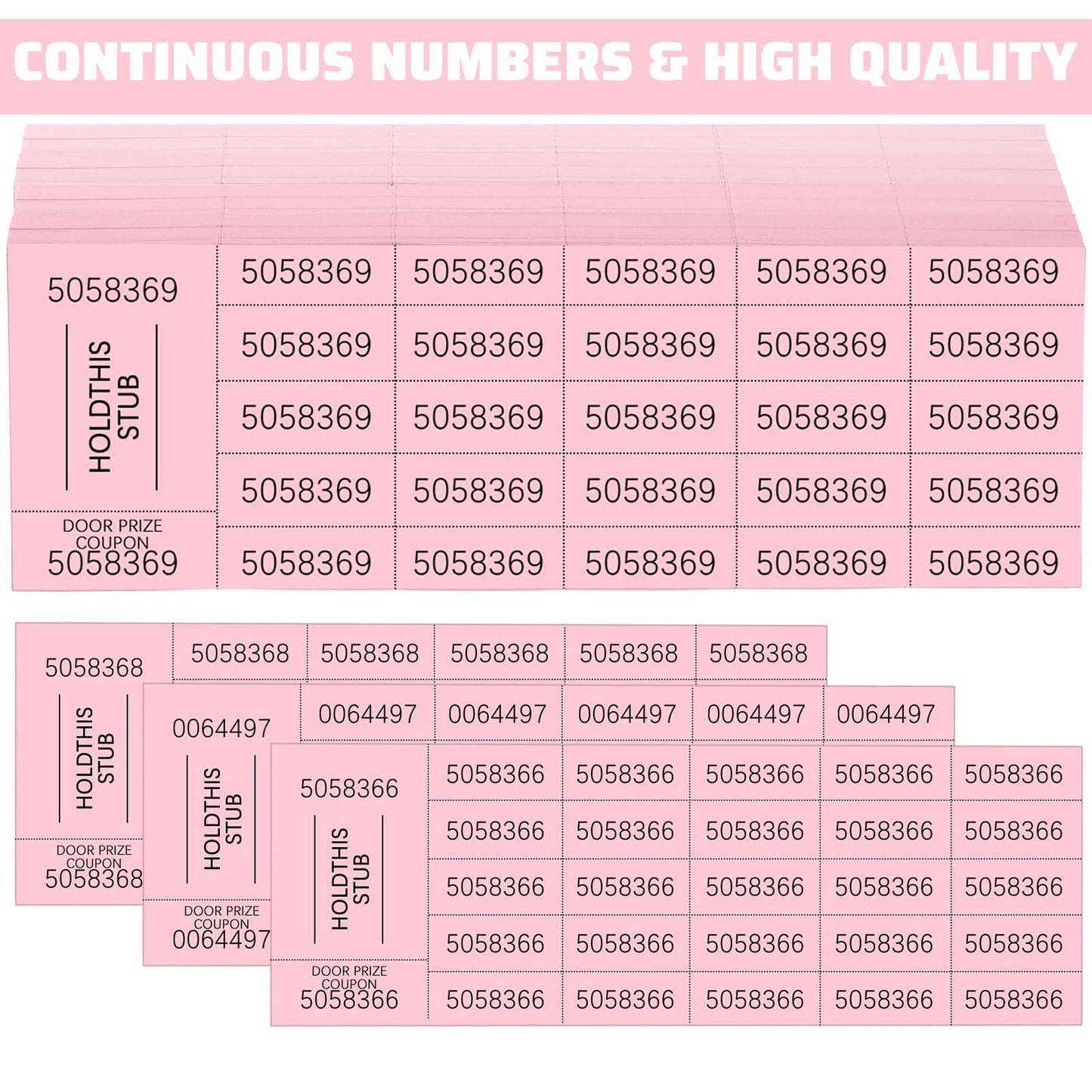 Kosiz 504 Sheets 25 Bid Raffle Ticket with Different Numbers Per Sheet Chinese Auction Tickets for Events Church Basket Auction Silent (Light Green)