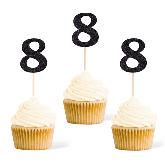 Gexolenu 24 PCS Rose Gold Double-sided 3rd Birthday Cupcake Toppers, Glitter Age THREE Cake Picks Decor, Third Happy Birthday Party Decorations Baby Shower Anniversary Party Supplies BST220
