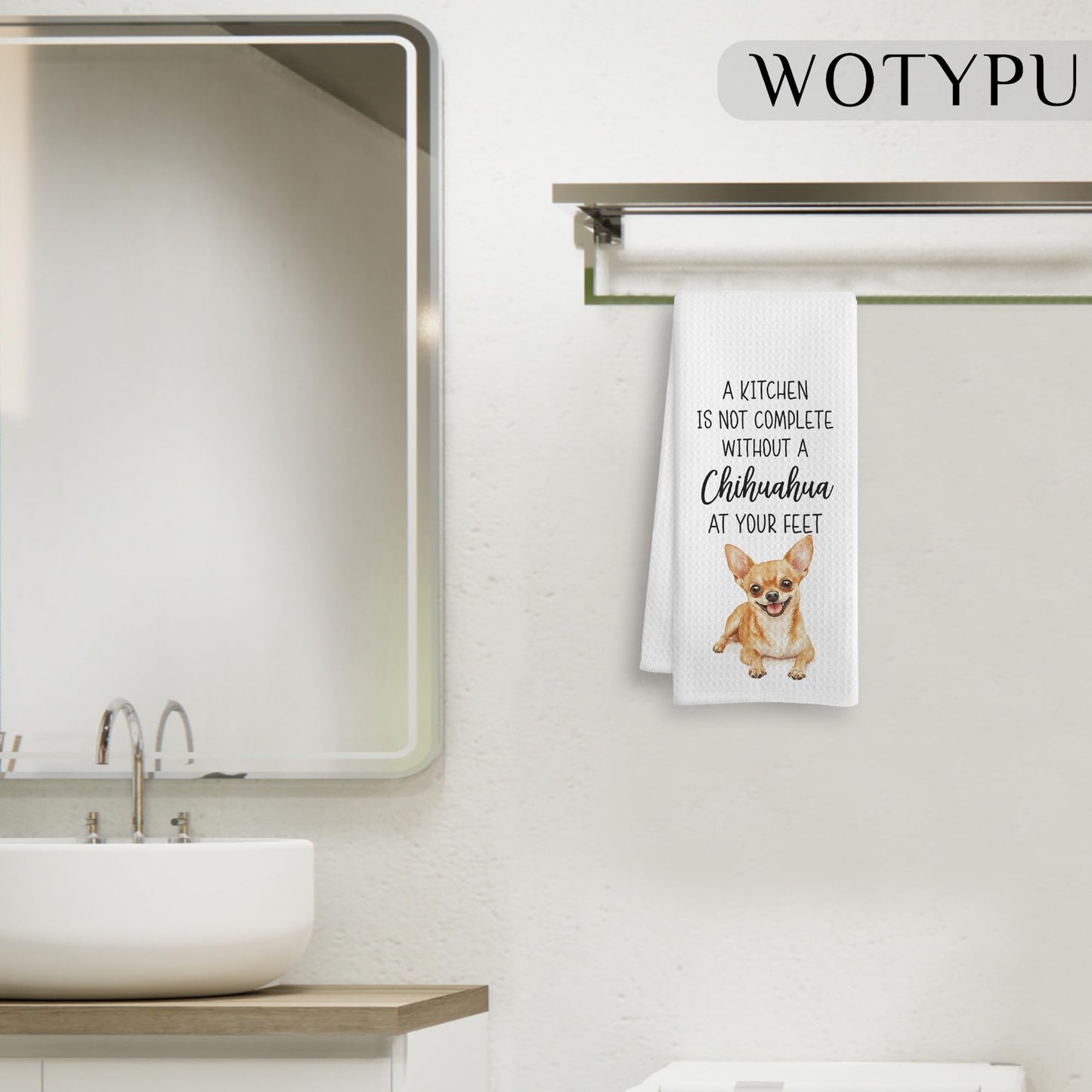 Funny Chihuahua Gifts Hand Towels for Bathroom, Chihuahua Gifts for Women Men Decorative Hand Towels for Kids Guest Bathroom Washroom Power Room Vanity Half Bath, 16X24 Inch BST326L