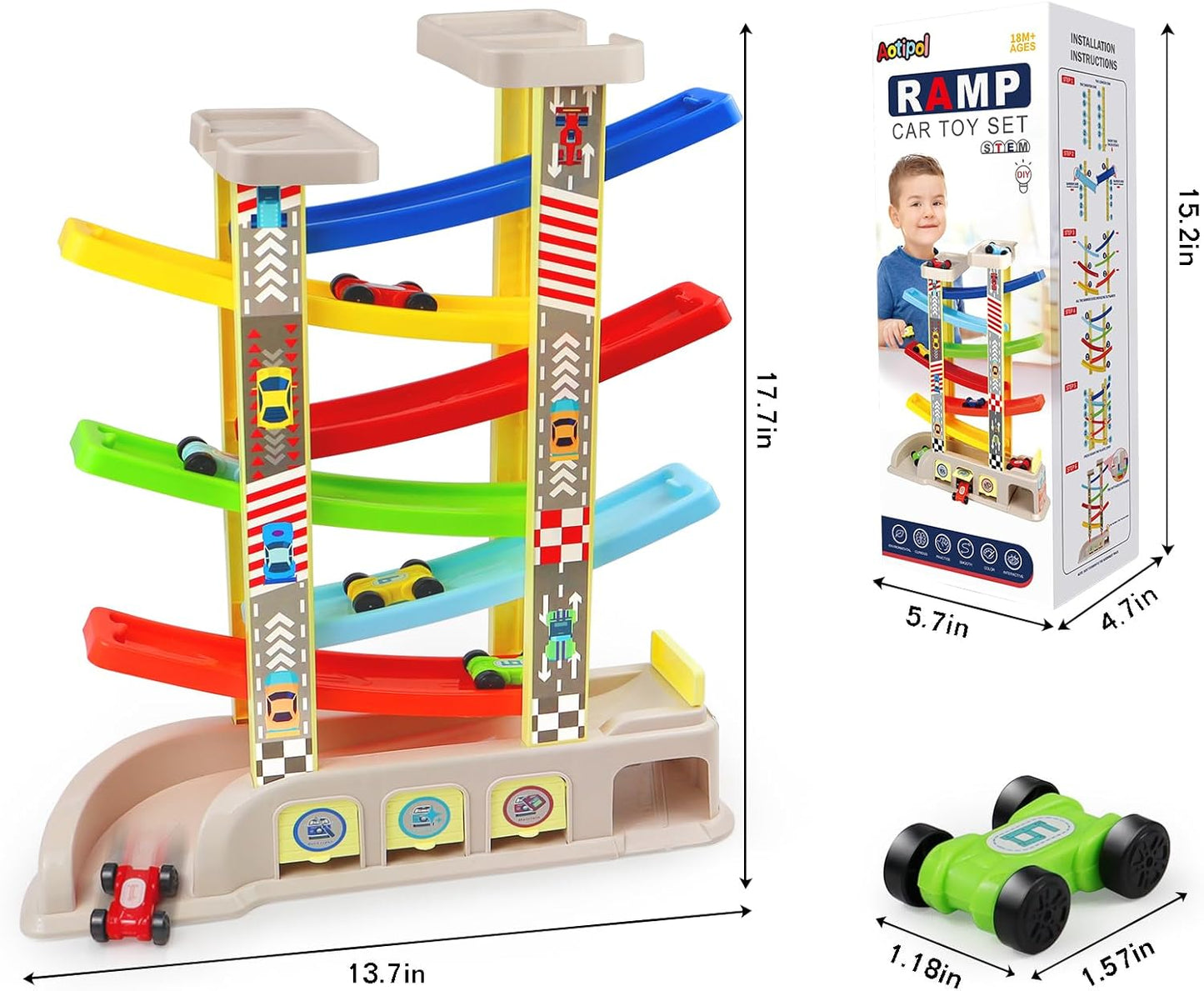 Montessori Toys Ramp Car Toy Set 101