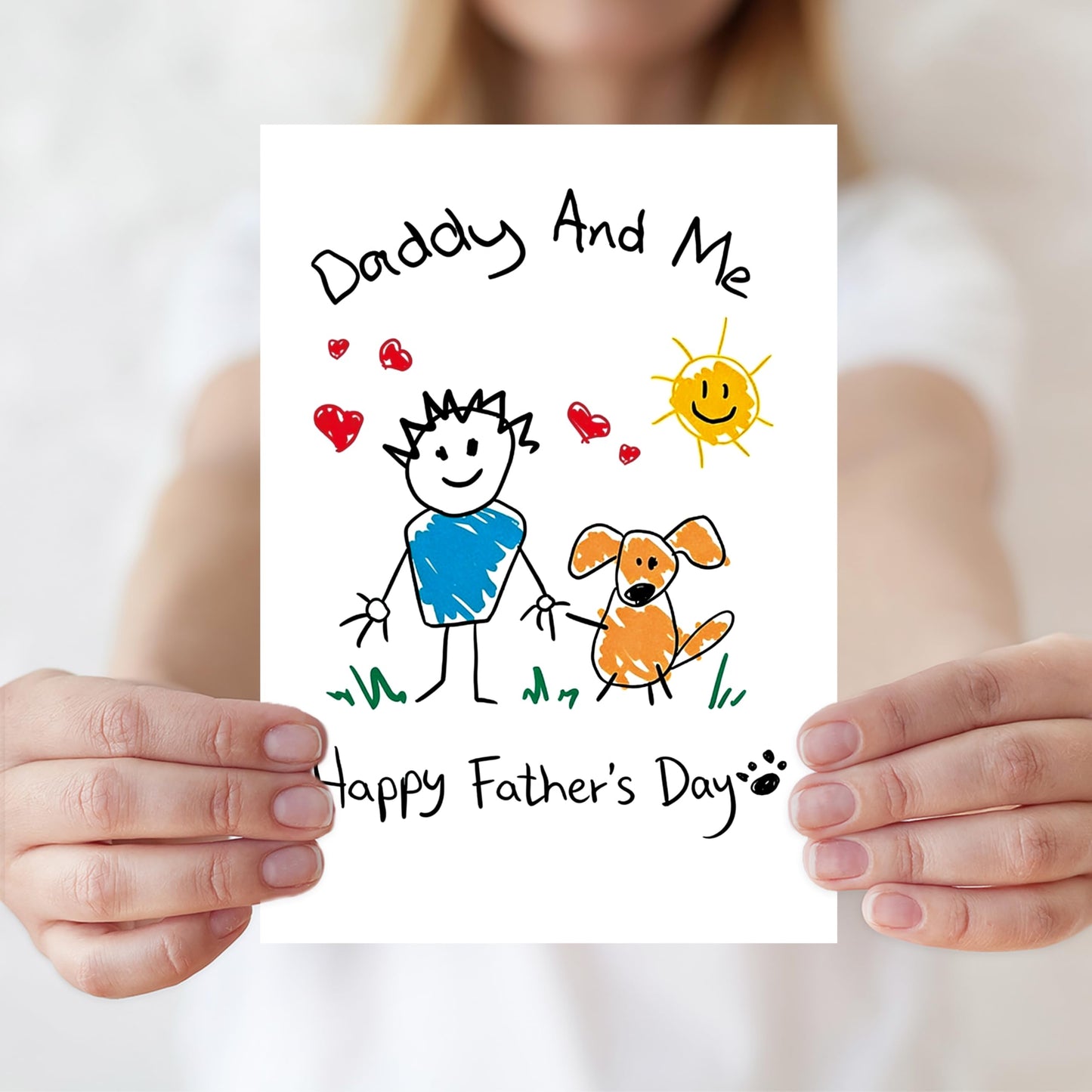 Funny Fathers Day Card for Dad, Father's Day Cards Gifts Decorations from Daughter Son, Happy Fathers Day Card from Cat, Cute Cat Dad Father's Day Decorations Gifts BST220
