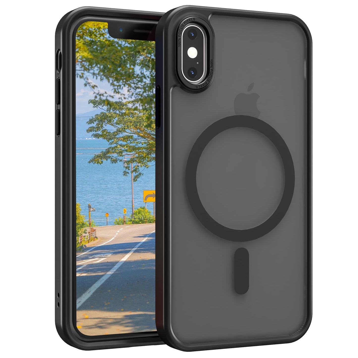 Magnetic for iPhone 17 Air Phone Case, [Compatible with MagSafe], Screen Protector X1, [Military Grade Drop Protection],Matte Finish,Slim,Shockproof,Protective (Black, iPhone 17 AIR) WN420
