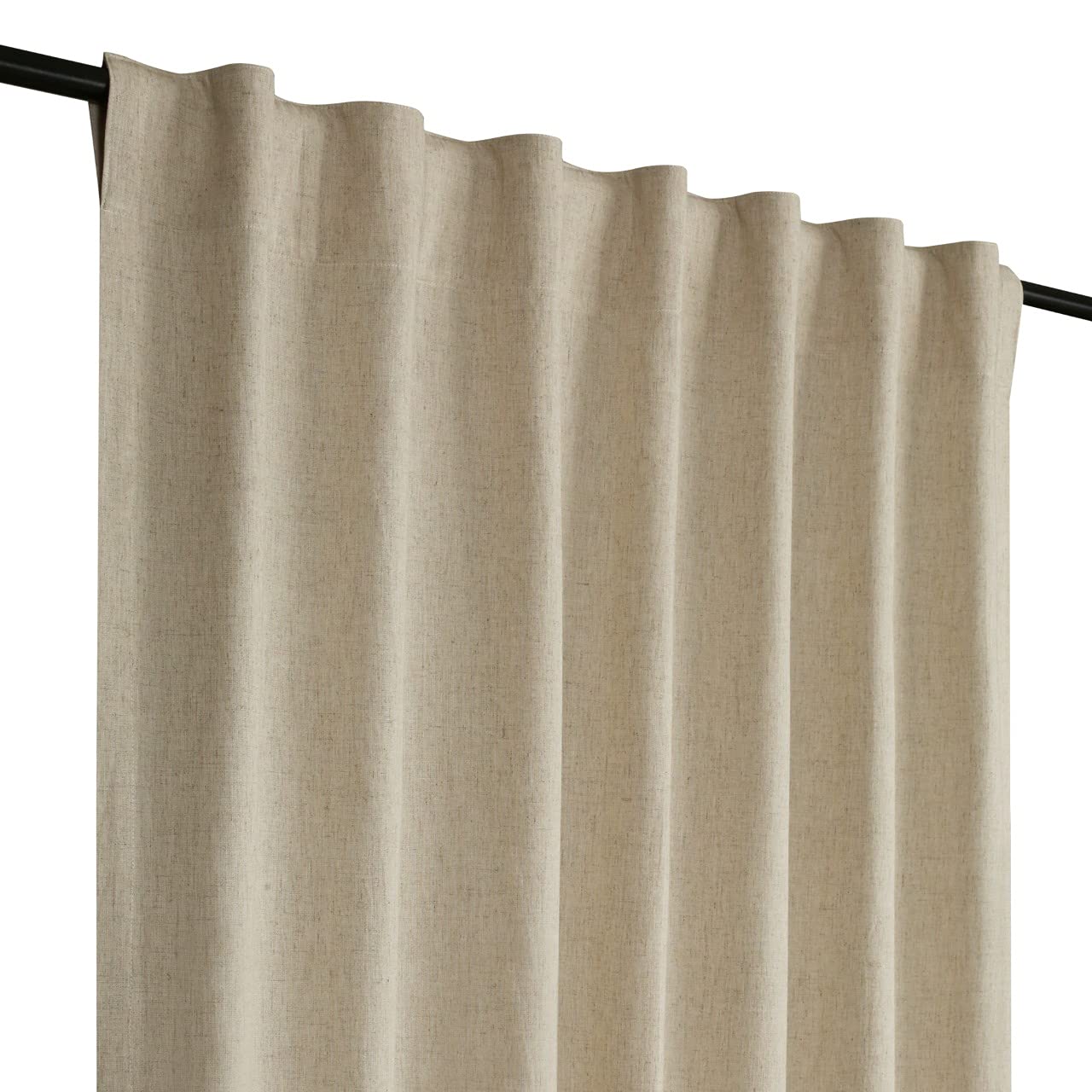 Bedding Craft Curtains 63 Inch Length - White Poly Cotton Slub Drapes with Tab Top, Set of 2, Ideal for Bedroom, Living Room, and Office_ 50x63 inch BST220
