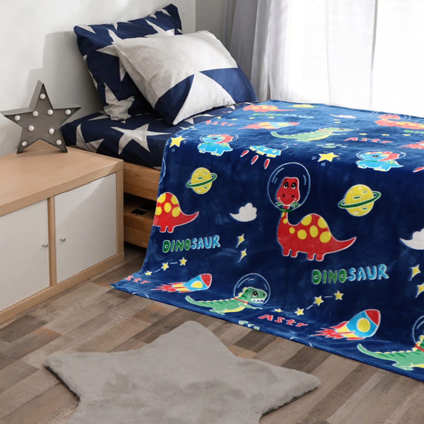 SALIMAH Glow in The Dark Blanket Unicorns Gifts for Girls, Toys for Girls Age 2 3 4 5 6 7 8 9 10 Year Old, Soft Kids Blankets Gifts for Grandkids Teens for Christmas Birthday, 50"x60" BST202