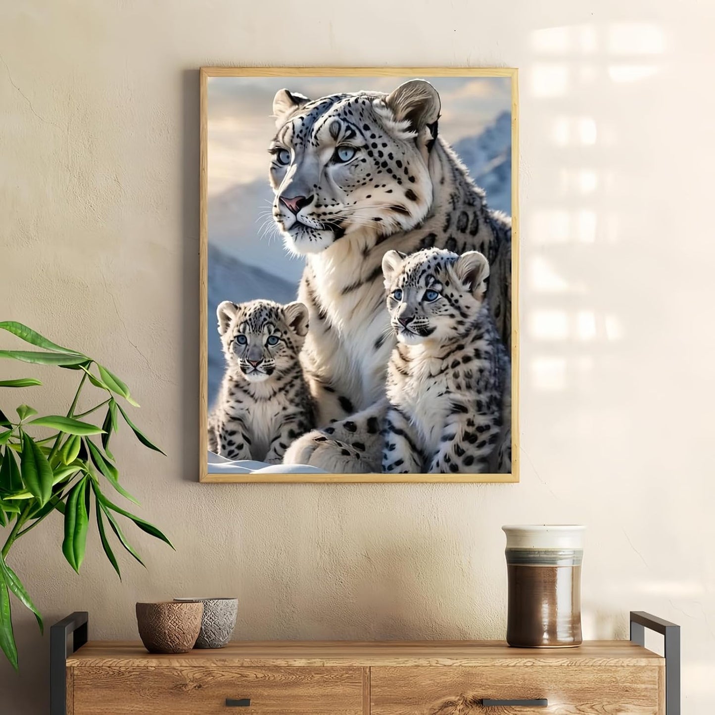 Mosaflare White Tigers Diamond Painting Kits for Adults 12x16 Inch | 5D Diamond Art for Beginners, DIY Full Round Drill Paint by Diamonds Dot Gem Art for Adult, Home Wall Decor BST326L