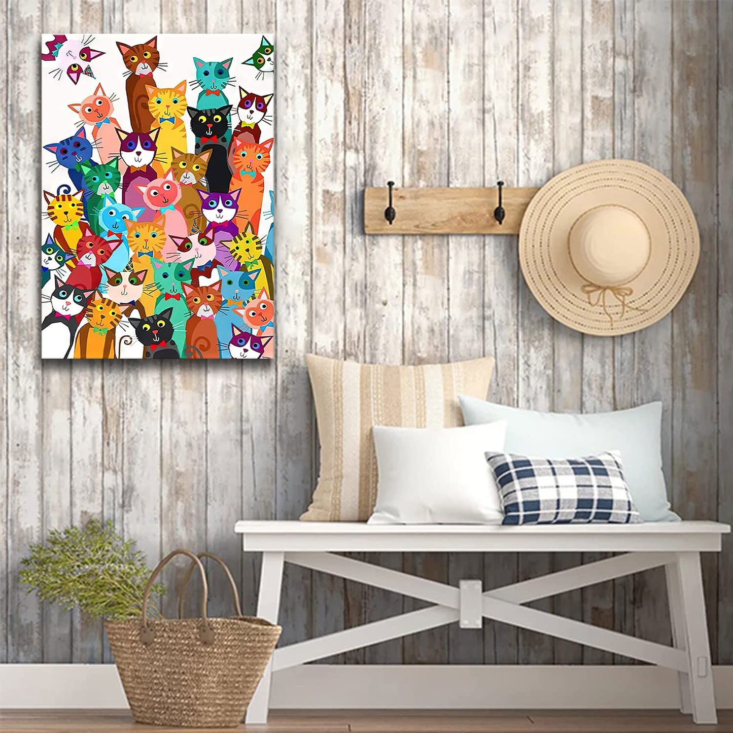 Framed Funny Parrot Bathroom Wall Art Cute Cockatiel Whimsical Canvas Print | Cute Bird Painting Natural Wood Frame Whimsical Animal Picture Playful Wall Decor for Bathroom Kids Room Nursery12x16Inche BST326H