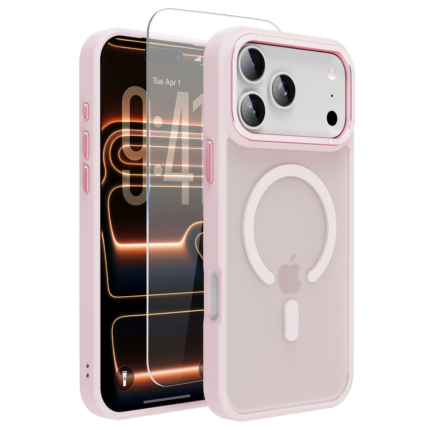 Magnetic for iPhone 17 Air Phone Case, [Compatible with MagSafe], Screen Protector X1, [Military Grade Drop Protection],Matte Finish,Slim,Shockproof,Protective (Black, iPhone 17 AIR) WN420