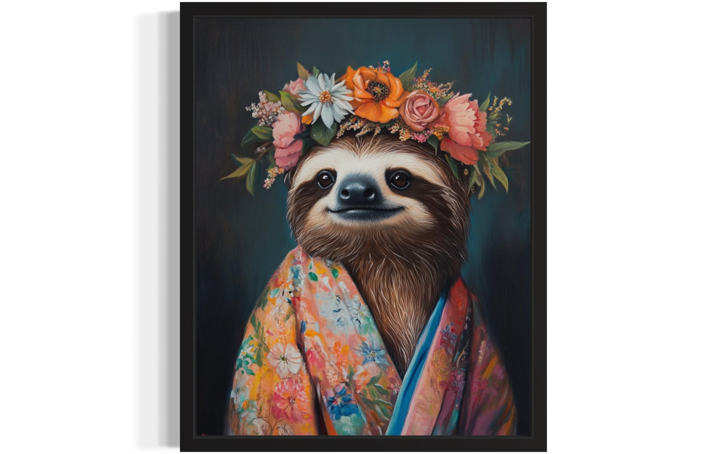 Sloth Unframed Wall Art Print Poster, Kimono Bathroom Dressing Room Decor Posters Prints for Restroom Home Picture Painting Artwork Gallery 5 (Sloth, 10"L x 8"W, Unframed) BST220
