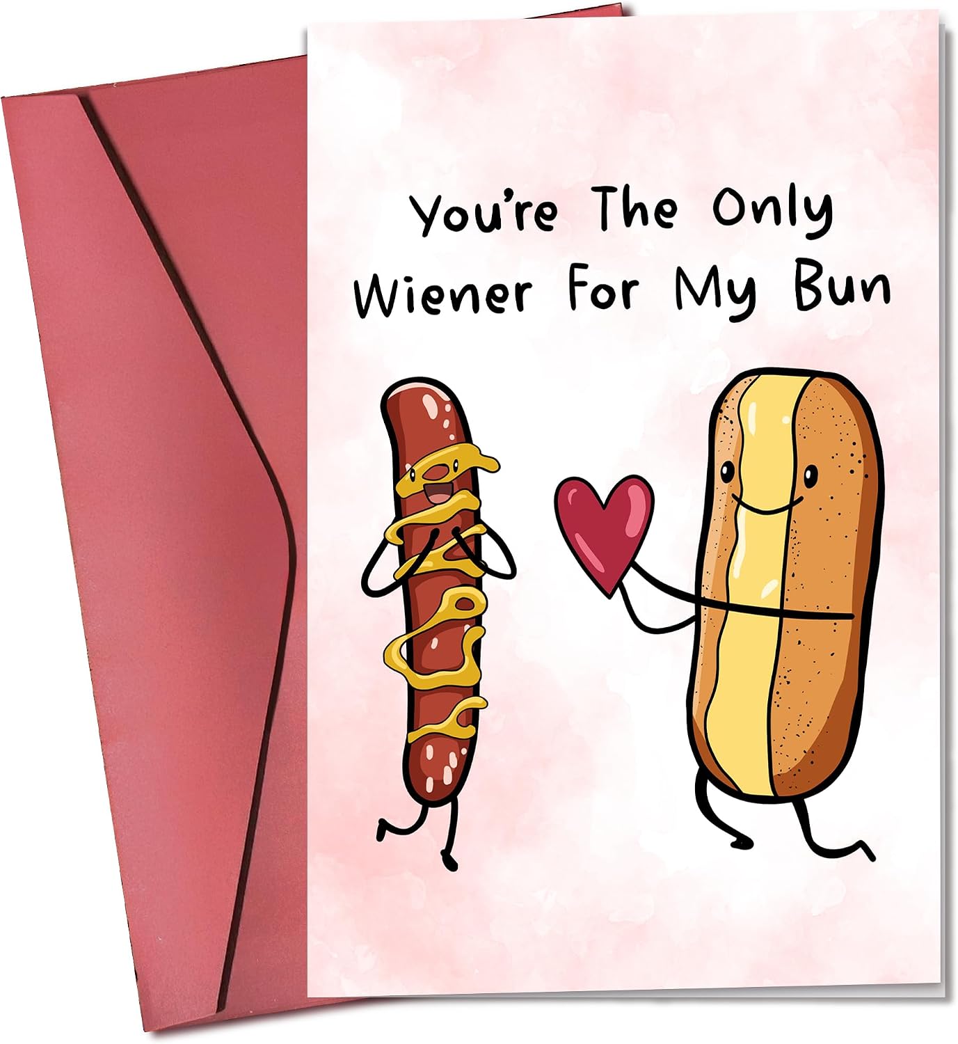 Pawzity Valentines Gifts for Him, Boyfriend, Bf, Husband, Men - Funny Valentines Card for Him - Anniversary, Birthday Gifts for Him - Single 5.3''x 8'' Funny Card with Envelope for Boyfriend, Husband WN420