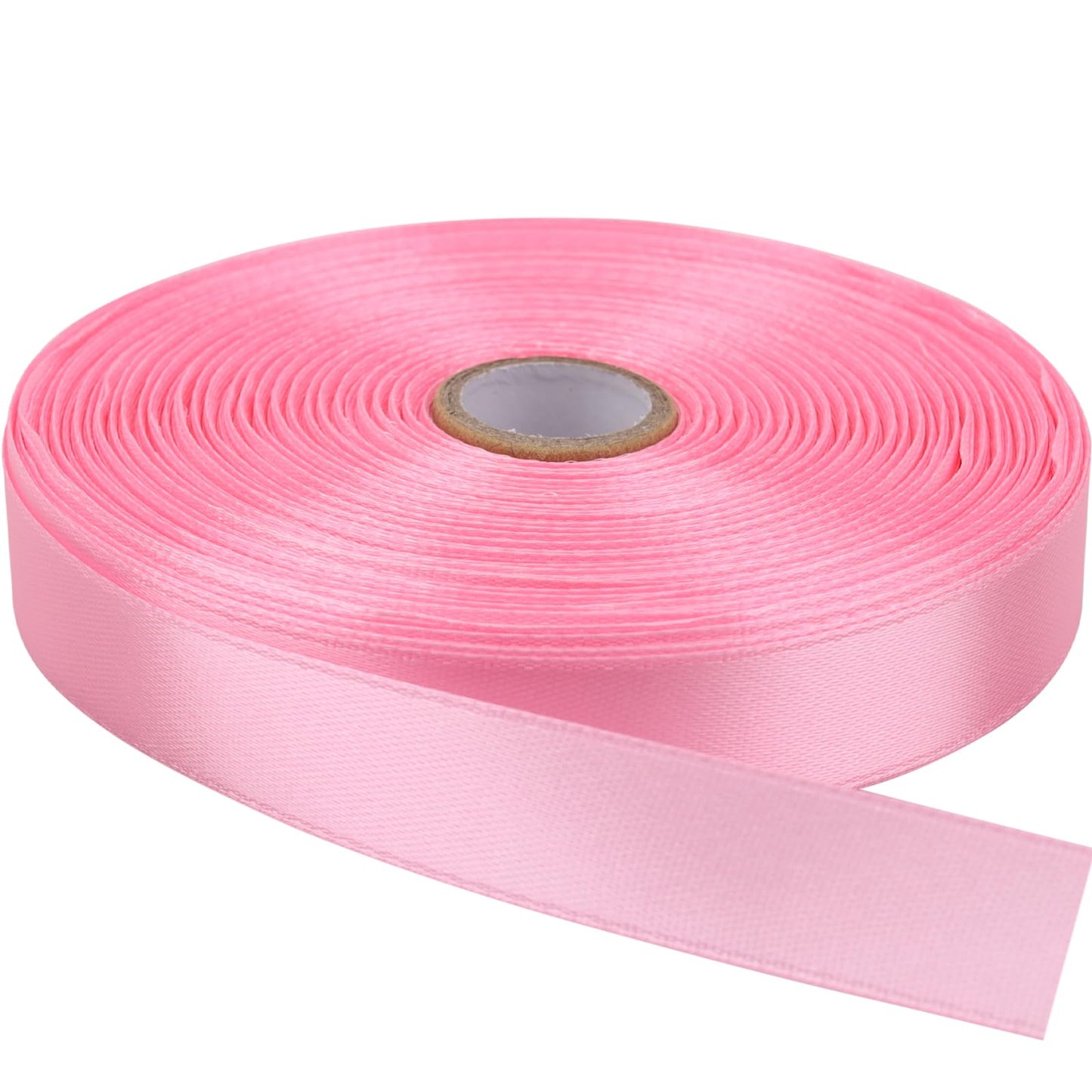 Single-Faced Sash Pink Ribbon - 1/2 Inch x 50 Yards Bulk Roll - Decorative Gift Wrapping, Crafting, Hair Bows, Wedding Party Decorations BST220