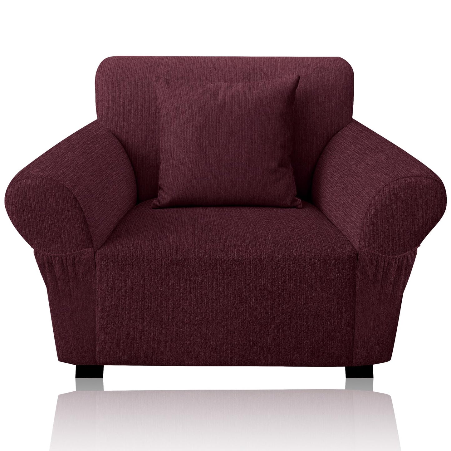 Sofa Slipcover with 2 Pillow Cover for 3 Cushion Couch, Non Slip Furniture Protector with Elastic Bottom, Washable Sofa Cover for Kids, Pets (Sofa, Navy) BST326H