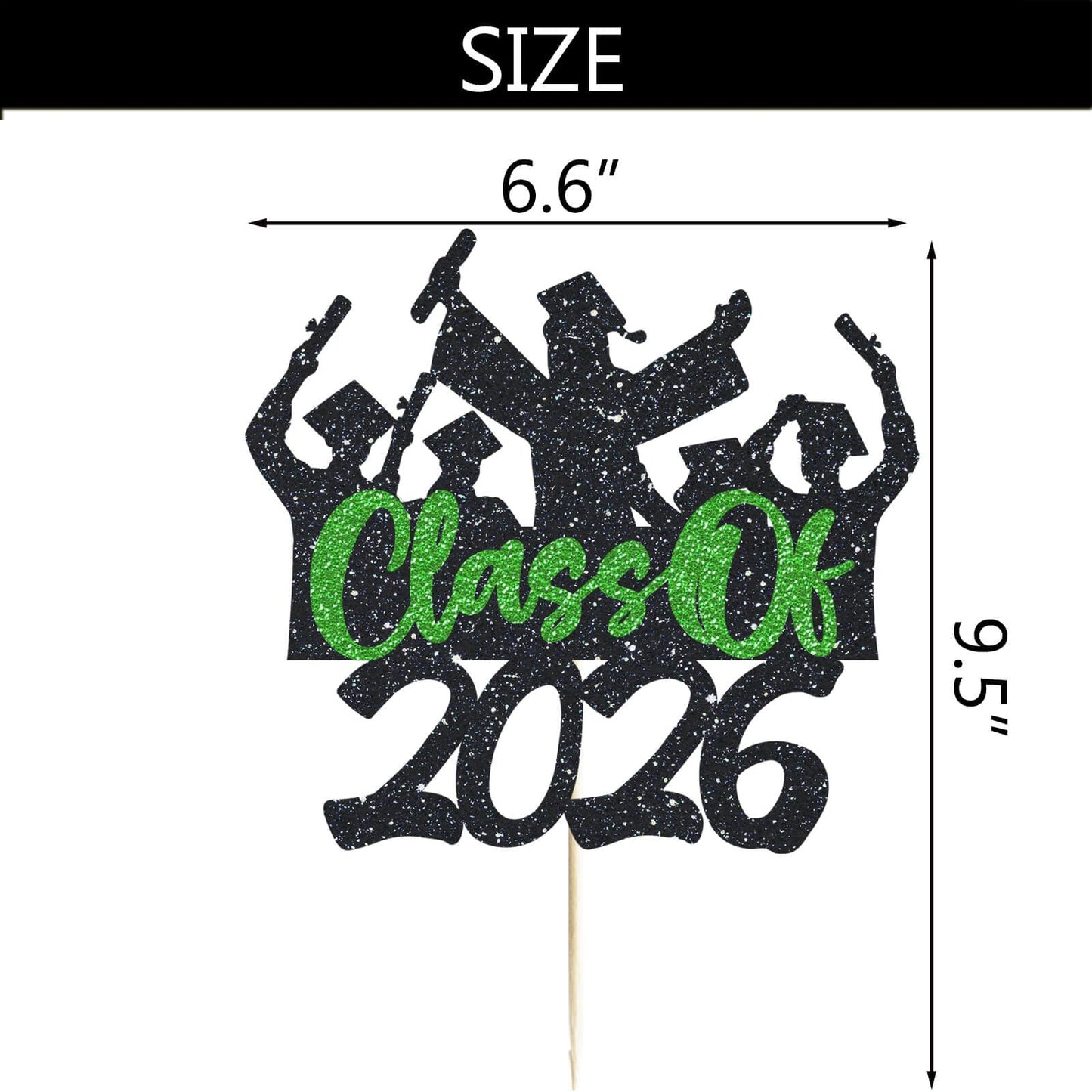 2026 Graduation Cake Topper Gold Glitter Class of 2026 Cake Topper Congrats Grad Party Cake Decor for Senior High School 2026 Graduation Party Cake Supplies Decorations BST202
