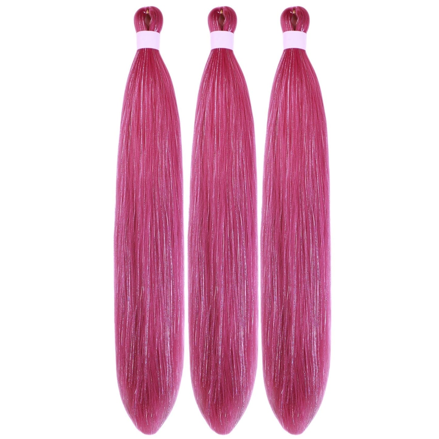 Purple Braiding Hair Pre stretched Knotless 26 inch | Hypoallergenic Synthetic Purple Prestretched Ez Braid Knotless Itch Free Soft Yaki Texture Hot Water Setting WN420