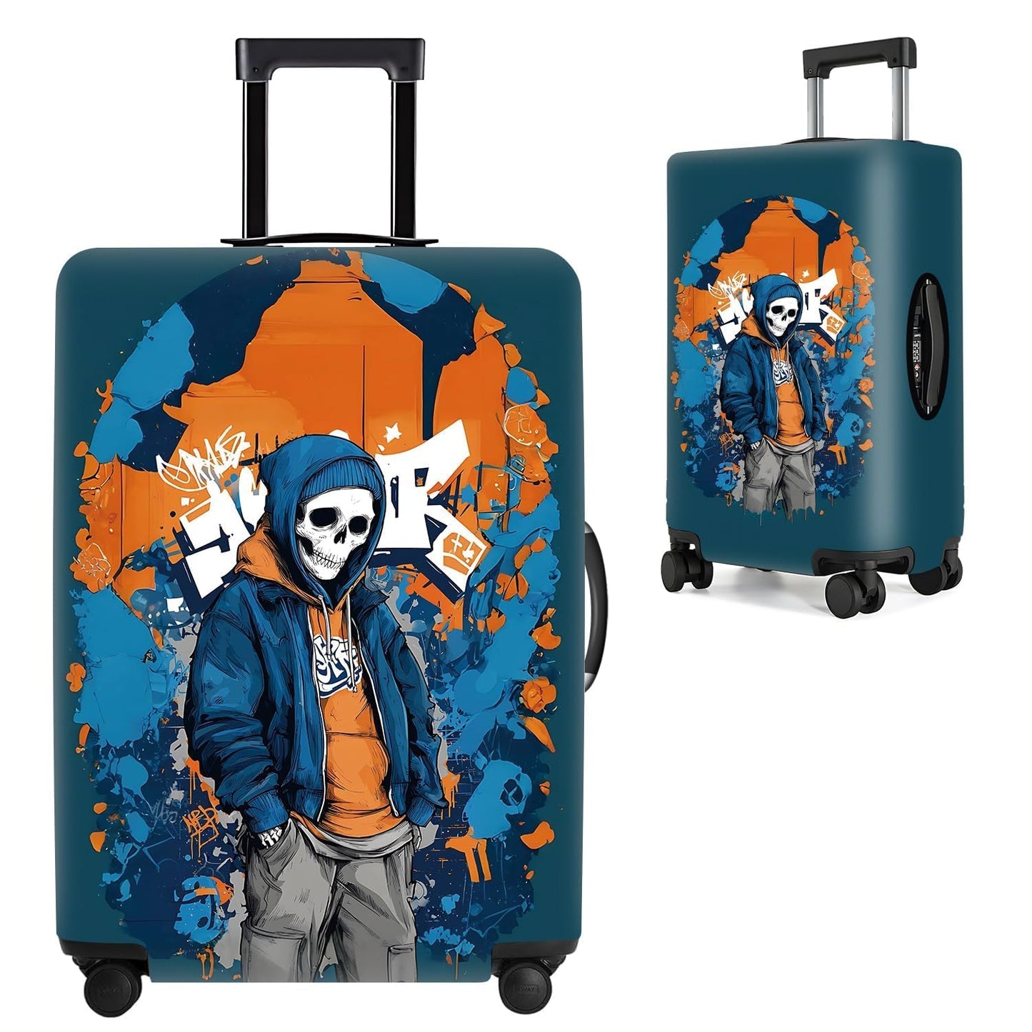 Colorful Abstract Art Luggage Cover – Vibrant Woman Face Design Suitcase Protector – Fits 32 to 34 Inch Travel Luggage,XL BST202