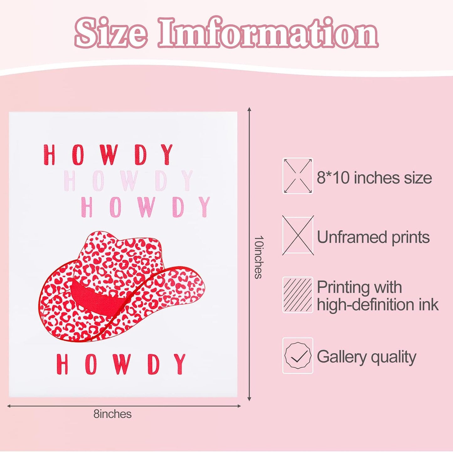 6 PCS Pink Preppy Room Decor Aesthetic Unframed Wall Art Trendy Small Wall Prints Cheetah Butterfly Preppy Posters Cute Collage Pictures for Teen Girl Bedroom Room Dorm, 8 x 10 Inch WN420