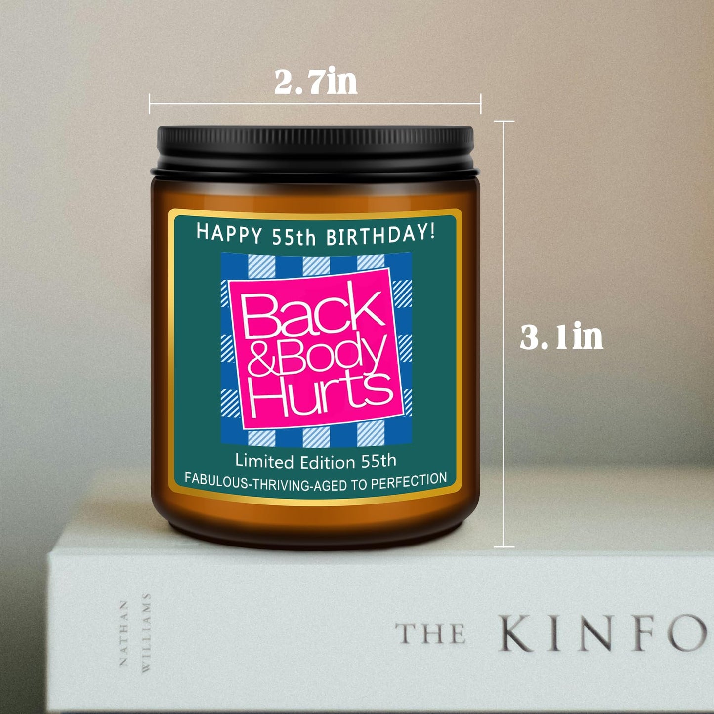 Happy 80th Birthday Decorations Gifts for Women Men, 80th Birthday Candles for Her Him, Funny 80 Years Old Ideas- Lavender Scented Candle BST326L