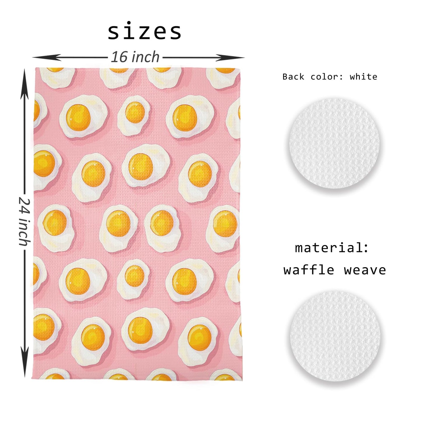 Bon Appetite Modern Kitchen Towels, Farmhouse French Dish Tea Towels for Kitchen, Gifts for Cooking Lovers Decorative Hand Towels, 16x24 Inch WN420