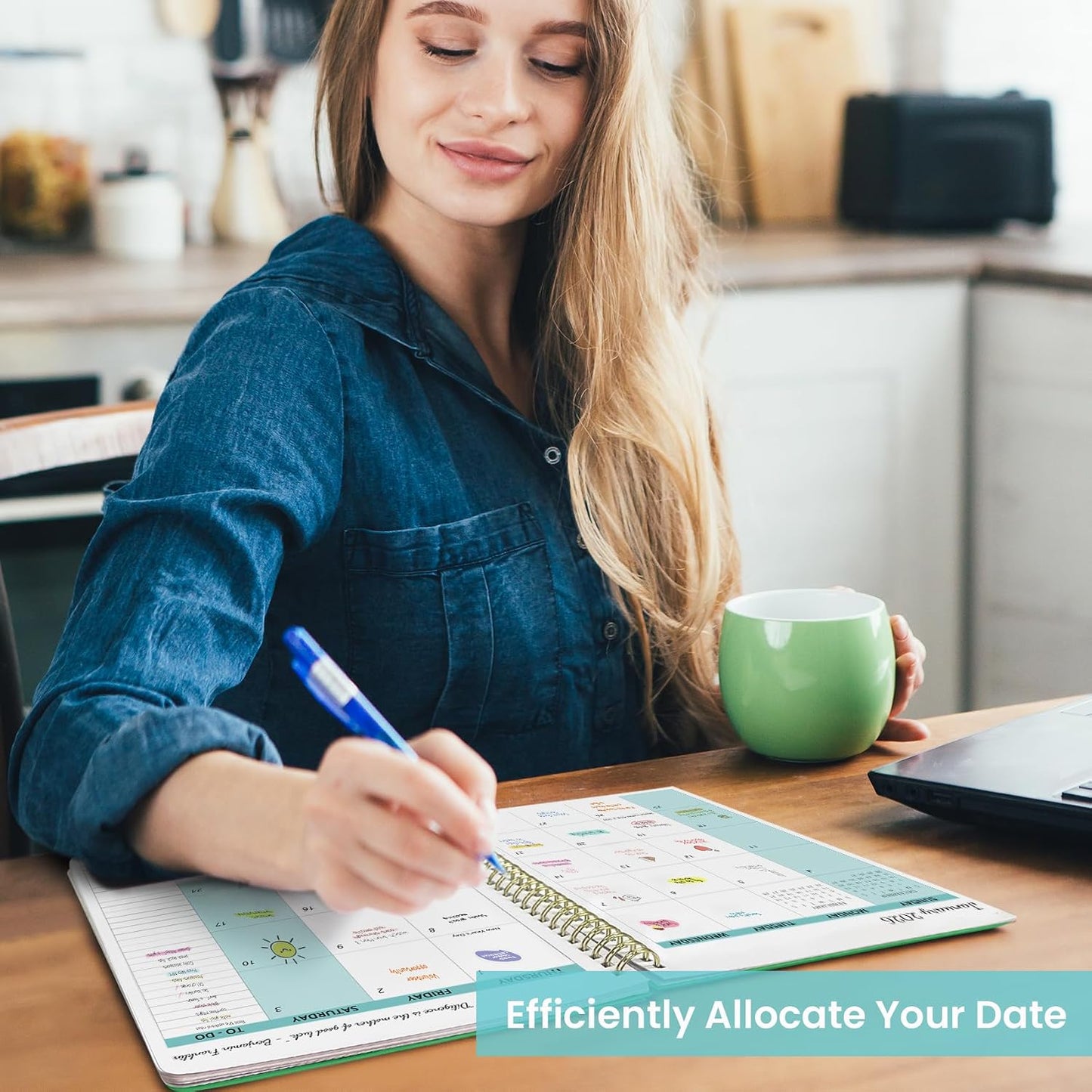 Monthly Planner 2026-2027, 2 Year Months Calendar Planner 2026-2027, Runs from January 2026 - Decembe 2027, 7" x 10", 24 Months, Perfect for School Office Home Planning - Racing Green WN420
