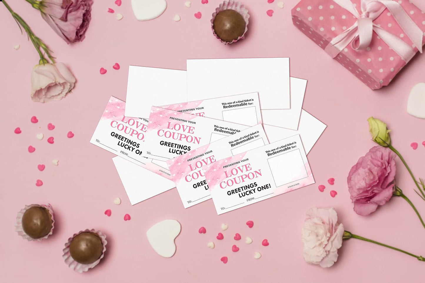 Scratch Valentines Day Card, Love Coupons, Note Off Cards, 20 Pieces Valentine's Anniversary Greeting DIY Valentines, Romantic Gifts for Husband, Wife, Lovers, Kids(A06) WN420