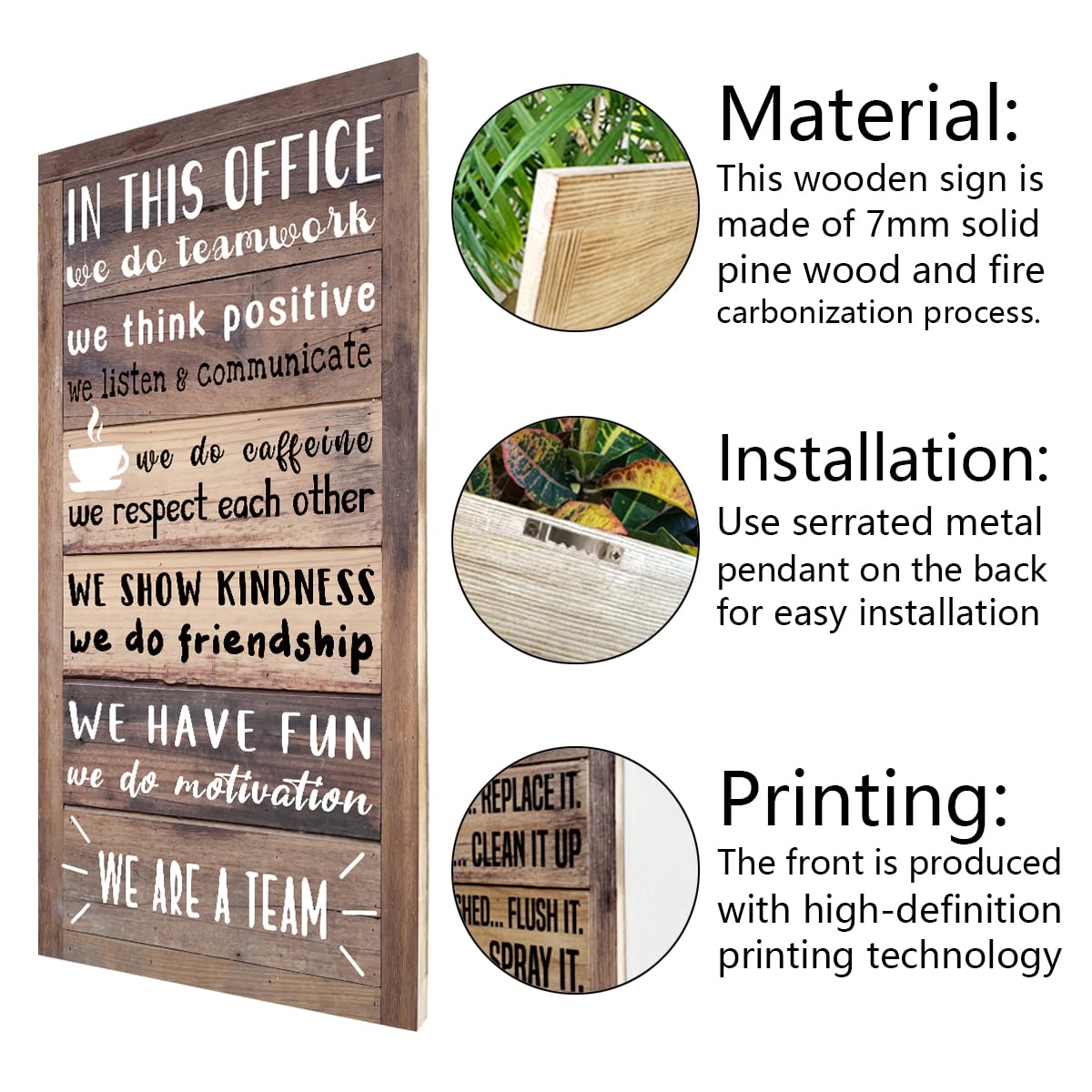 Rustic & Funny Bathroom Signs - Western & Farmhouse Bathroom Rules Wall Decor E1 BST202