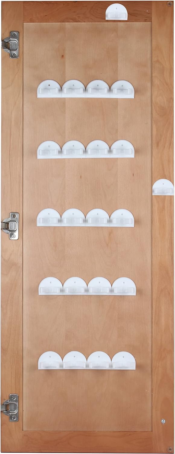 Sagler Spice Rack 36 Spice Gripper - Spice Racks Strips Cabinet Door - Use Spice Clips for Spice Organizer - Stick or Screw Spice Storage Clips BST220